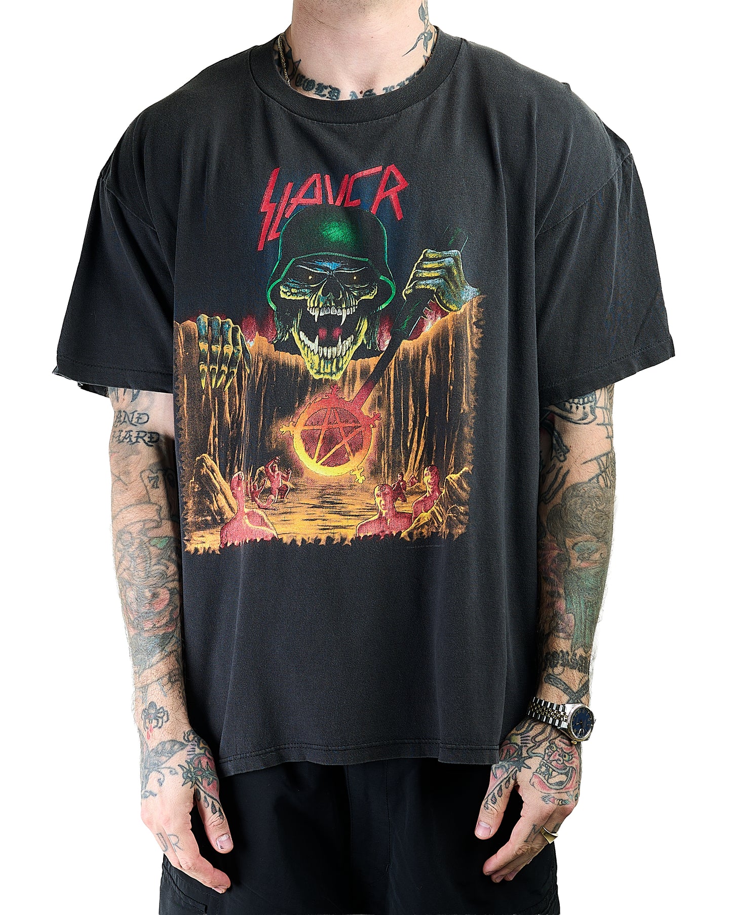 Vintage 1994 Slayer European Intourvention T-Shirt
