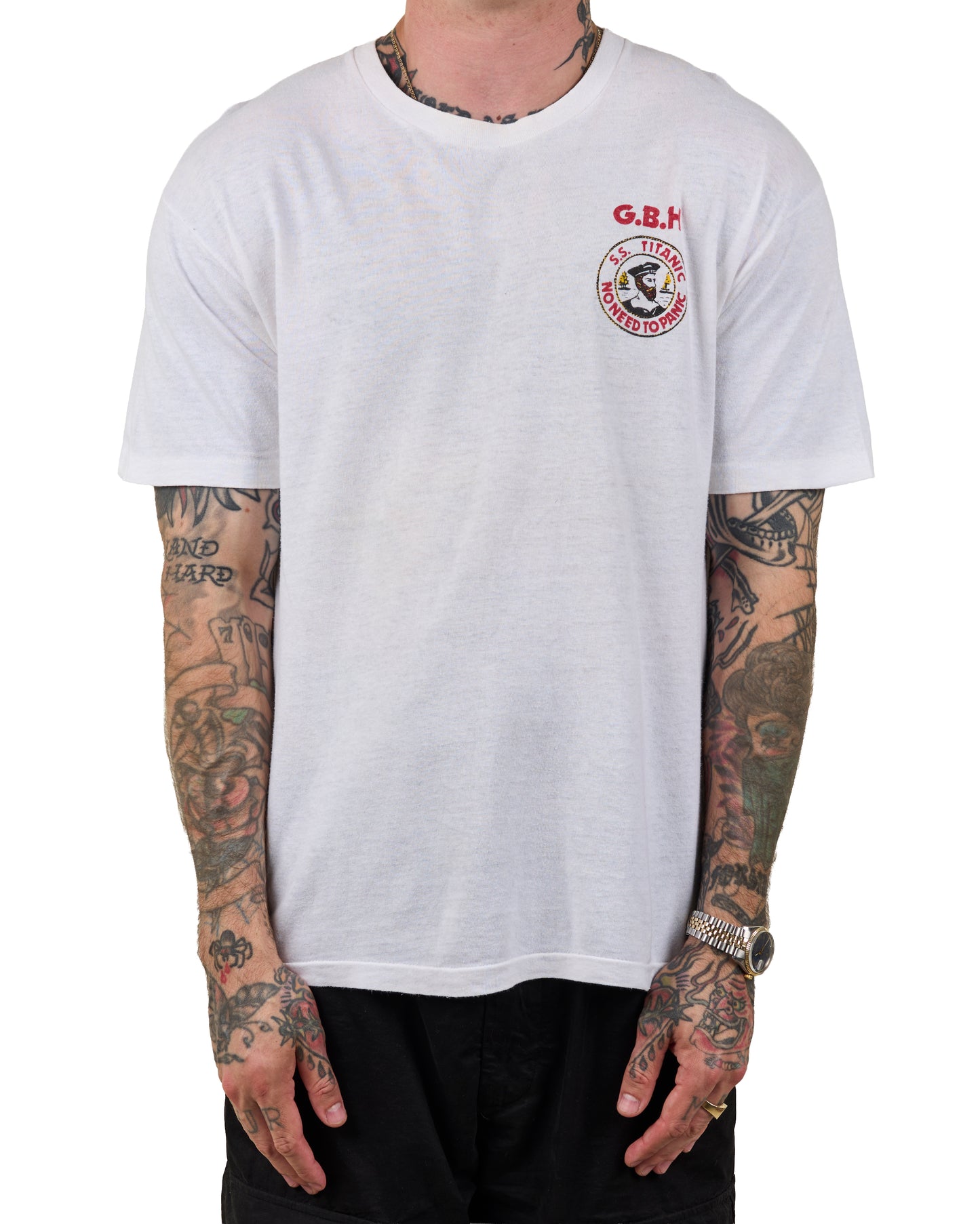 Vintage 1987 GBH No Need To Panic T-Shirt