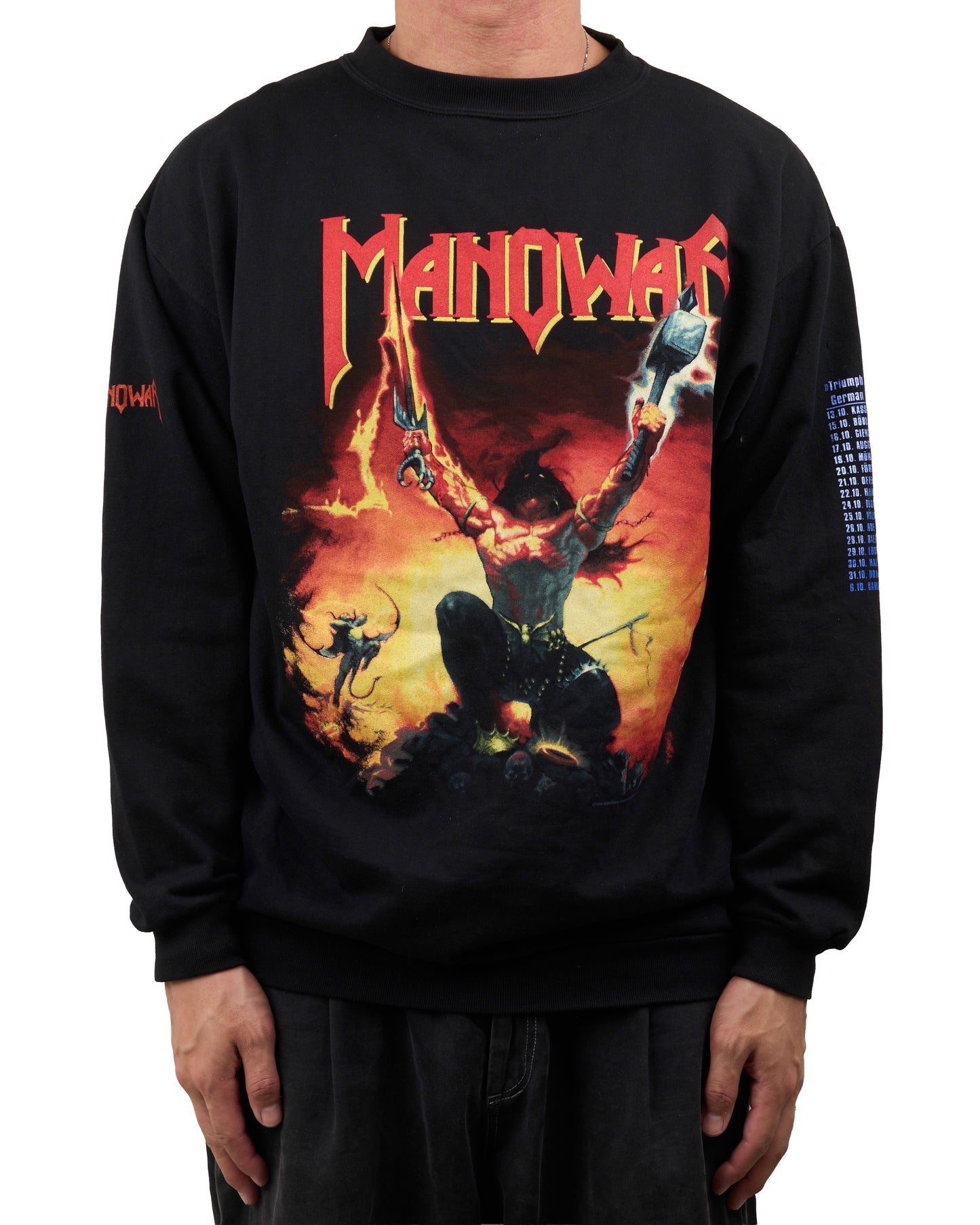 Vintage 1992 Manowar Triumph Of Steel Tour Sweatshirt