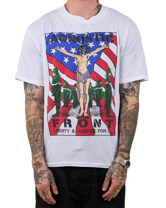 Vintage 80’s Agnostic Front Liberty And Justice For T-Shirt