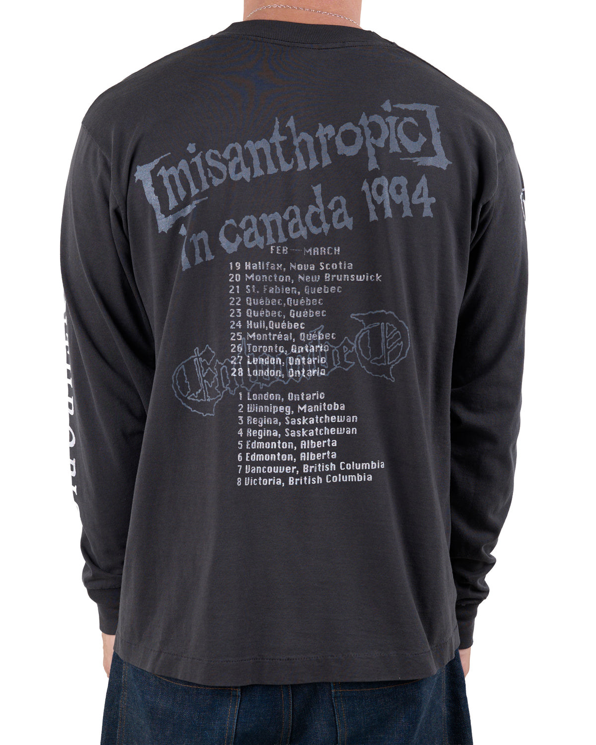 Vintage 1994 Entombed Wolverine Blues Canada Tour Longsleeve