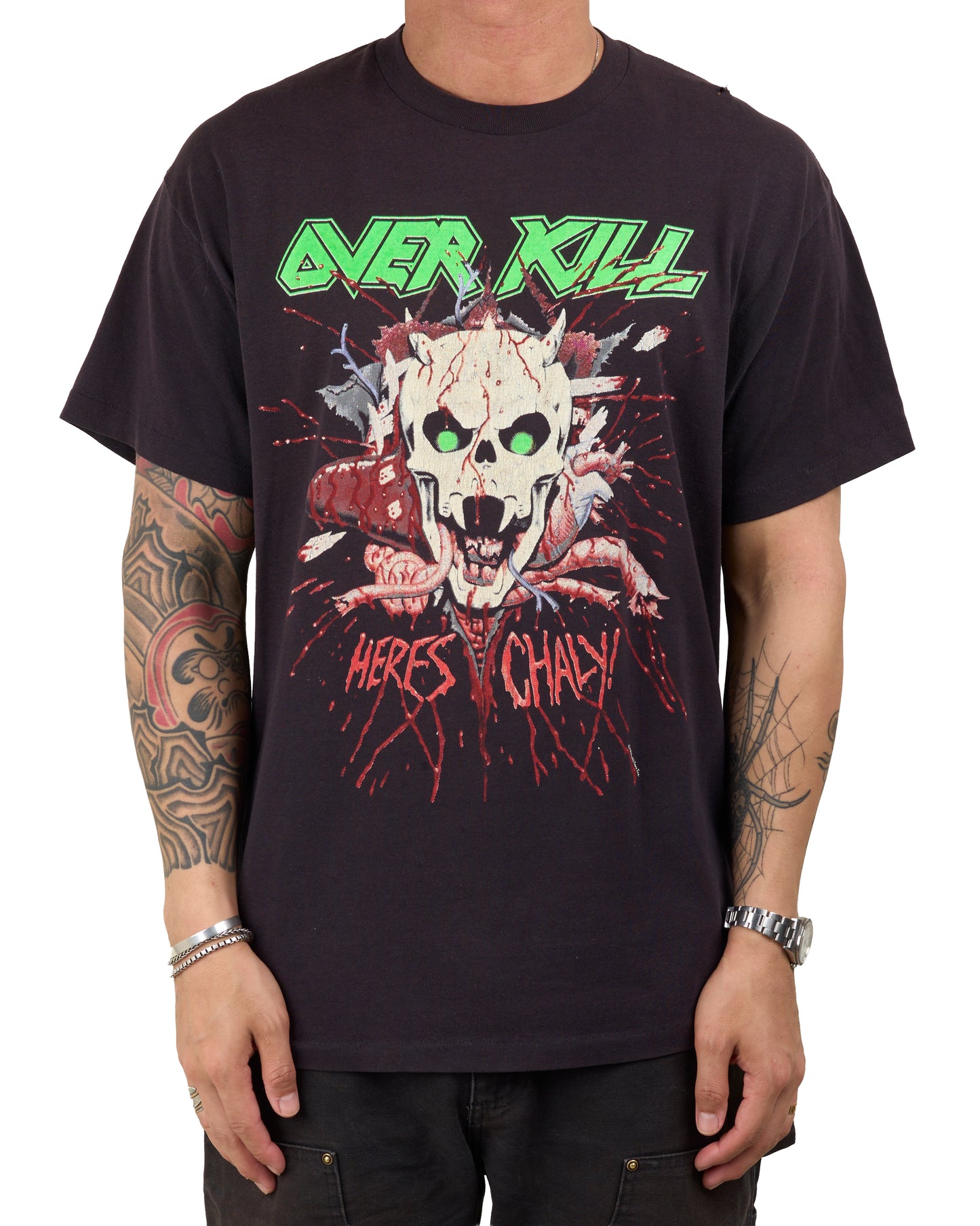 Vintage 80’s Overkill Here’s Chaly T-Shirt