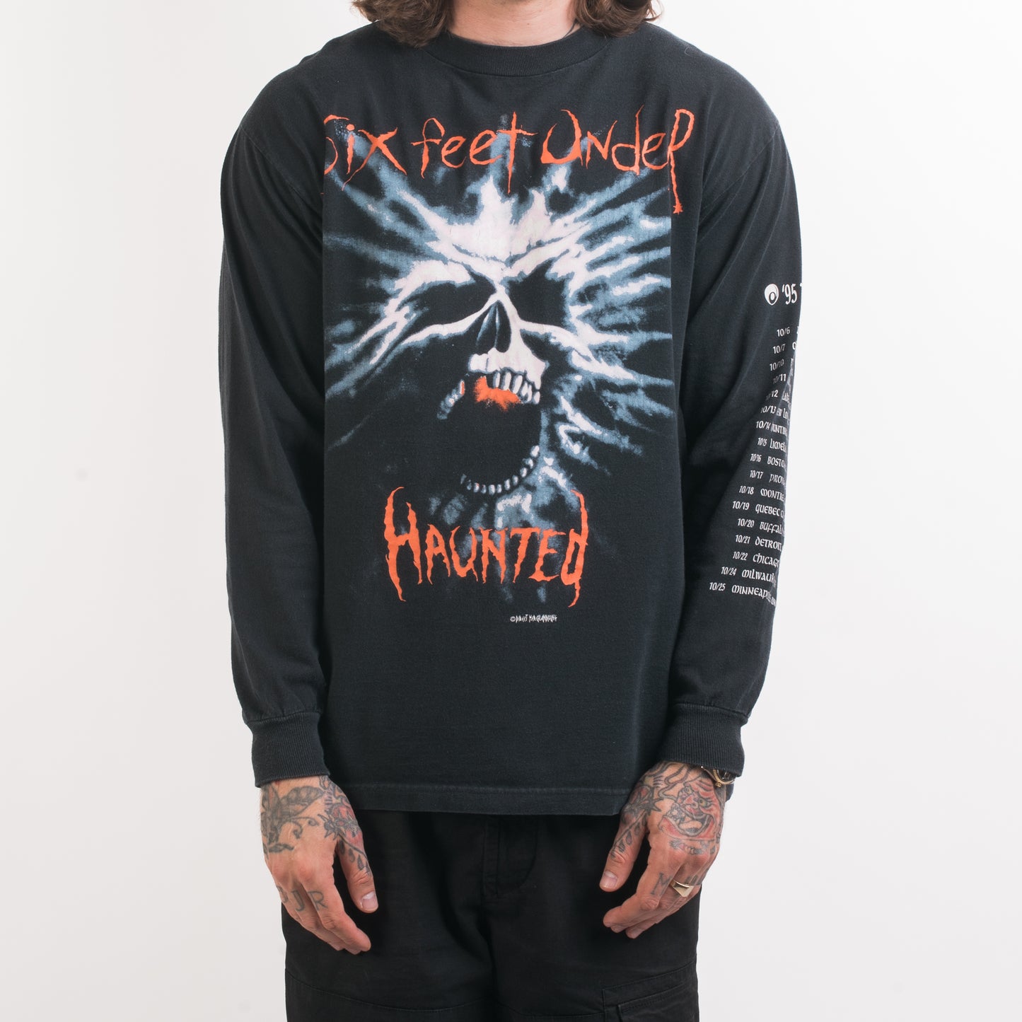 Vintage 1995 Six Feet Under Haunted Tour Longsleeve