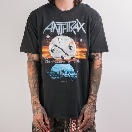 Vintage 1990 Anthrax Persistence Of Time Tour T-Shirt