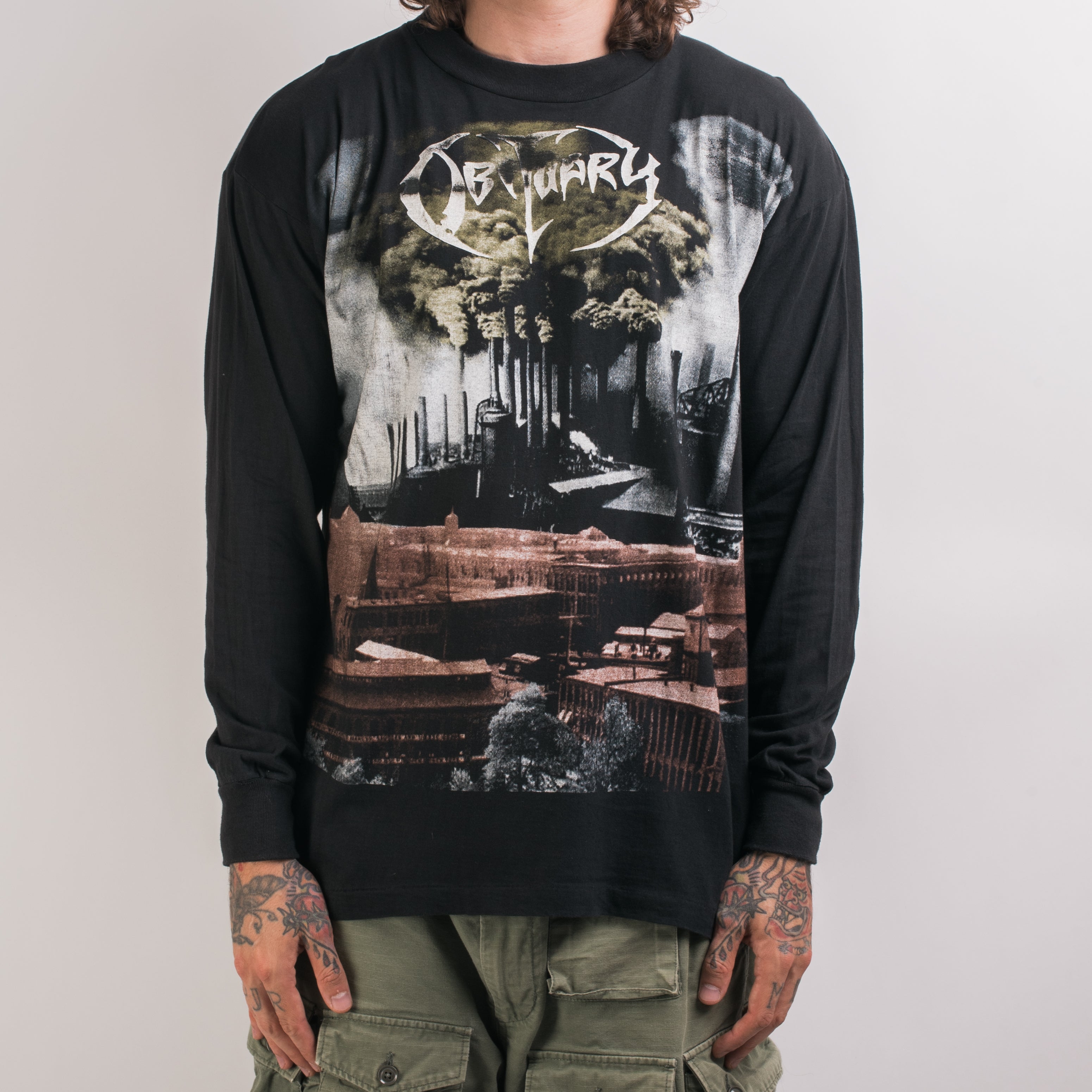 ザオーバリー OBITUARY 90 ー 00 ヴィンテージ バンドTシャツ L