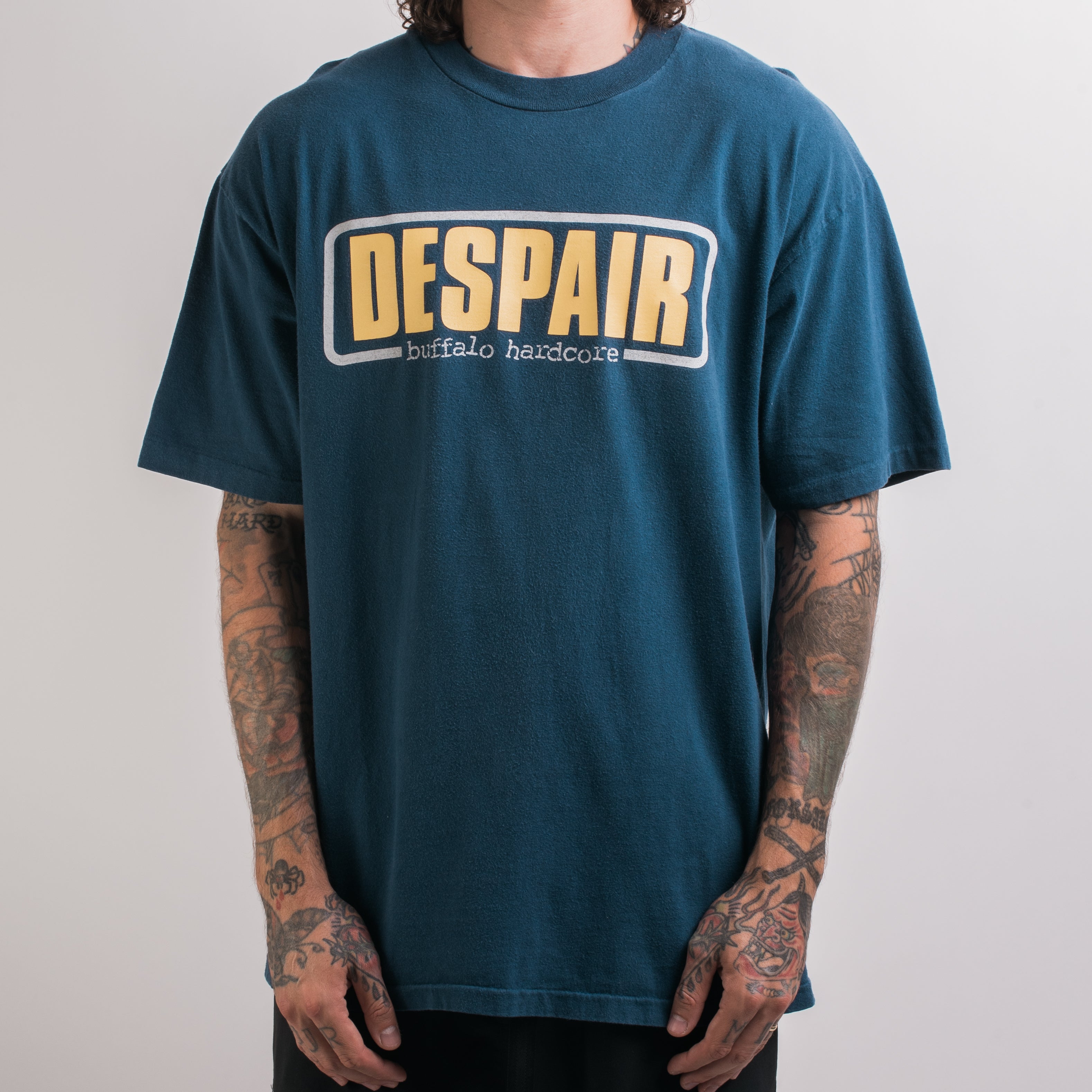 Vintage 90’s Despair Pattern Life T-Shirt – Mills Vintage USA