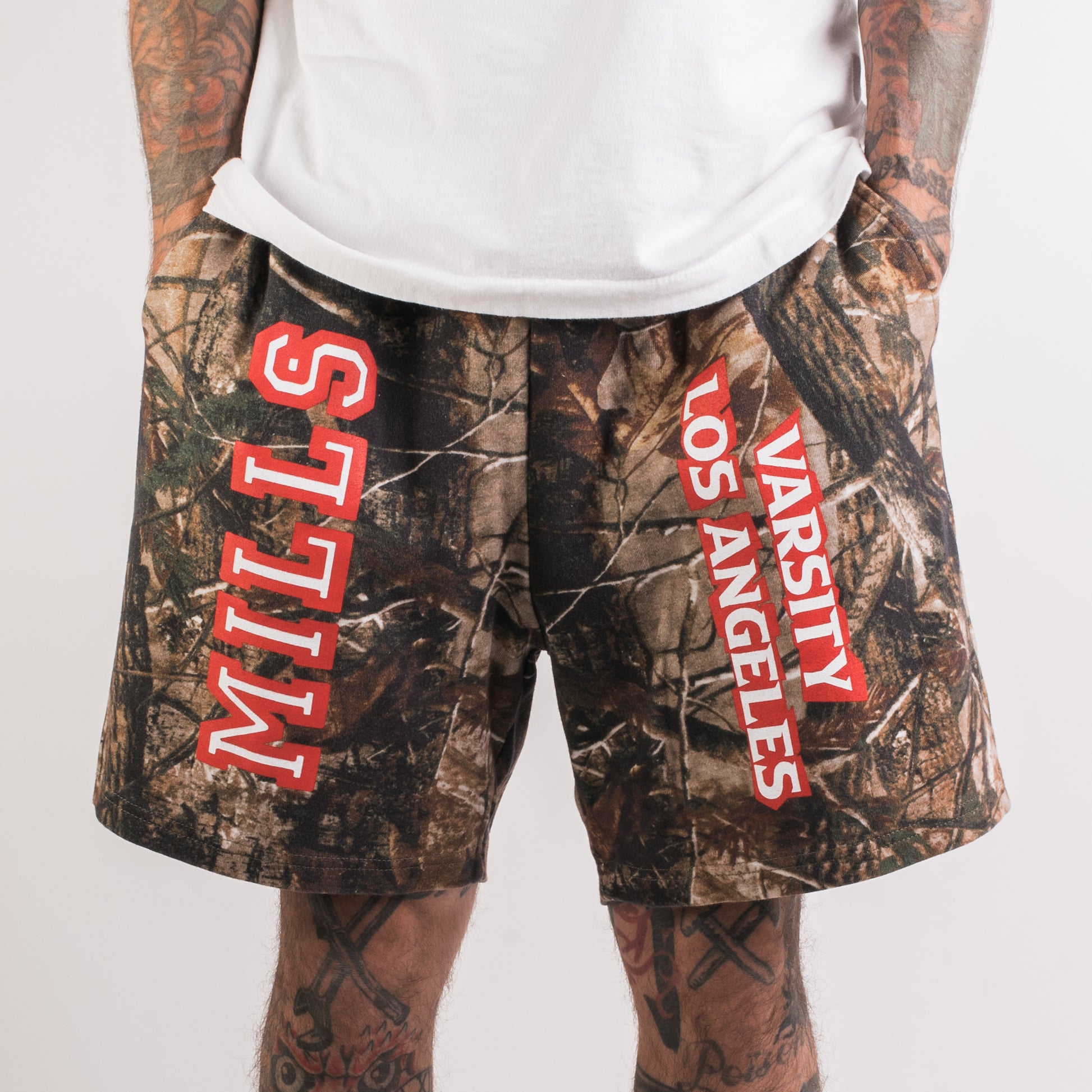 Mills X Varsity Los Angeles Real Tree Camo Shorts Mills Vintage USA