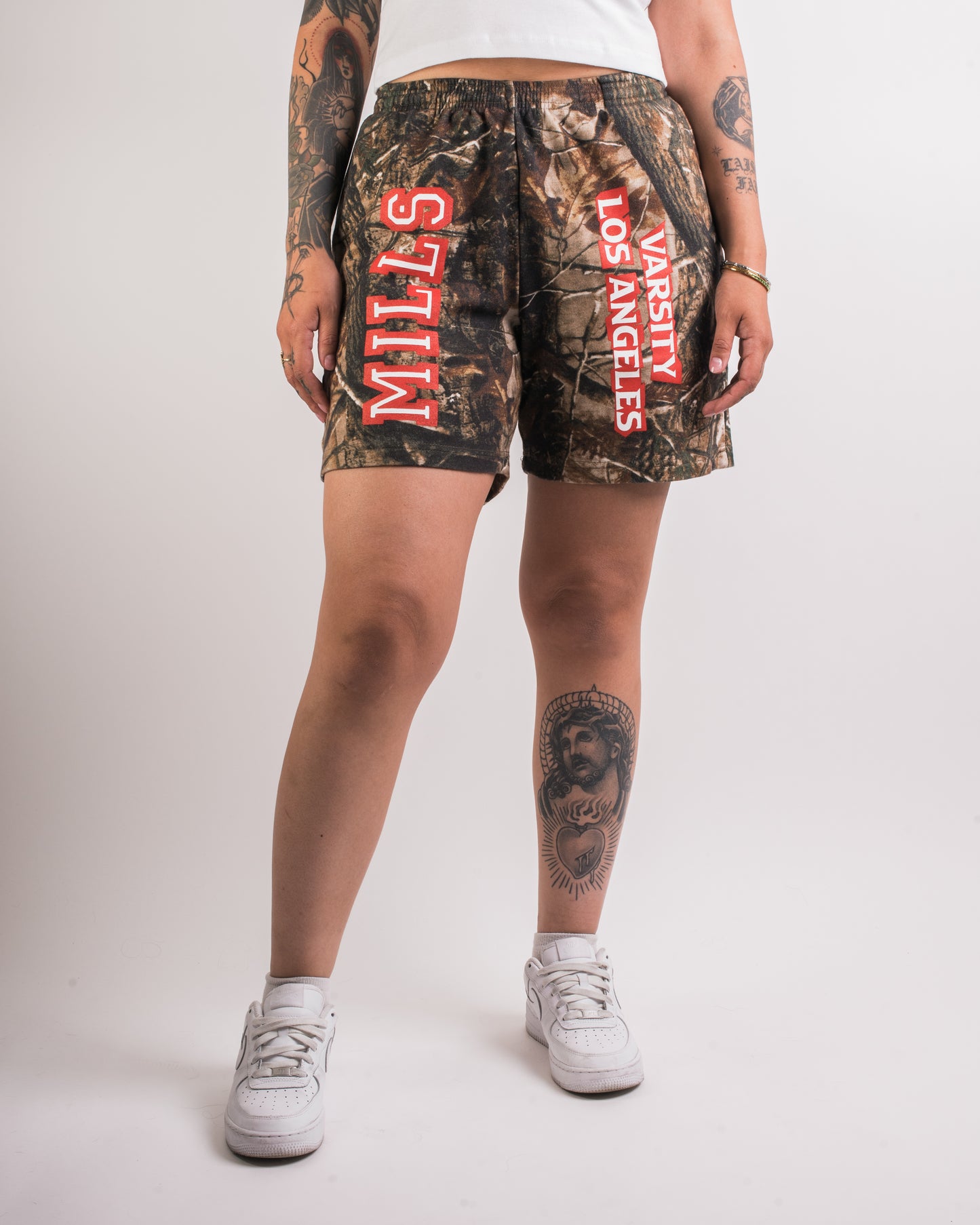 Mills X Varsity Los Angeles Real Tree Camo Shorts