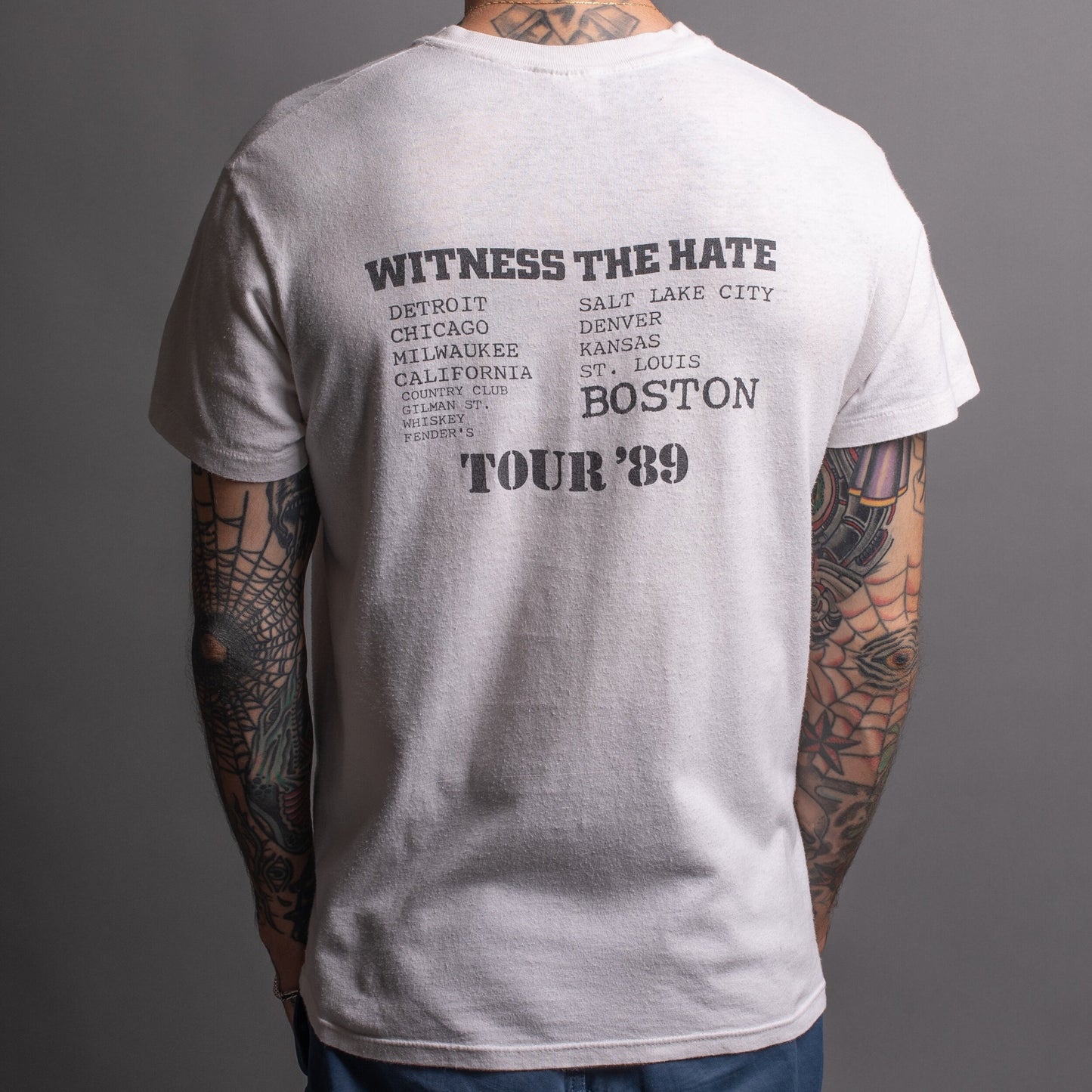 Vintage 1989 Slapshot Witness The Hate Tour T-Shirt