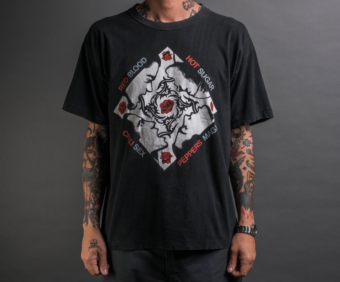 Vintage 90’s Red Hot Chili Peppers Blood Sugar Sex Magik Boot T-Shirt