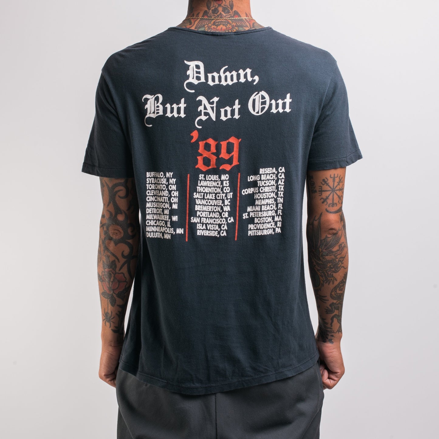 Vintage 1989 Cro-Mags Down But Not Out Tour T-Shirt