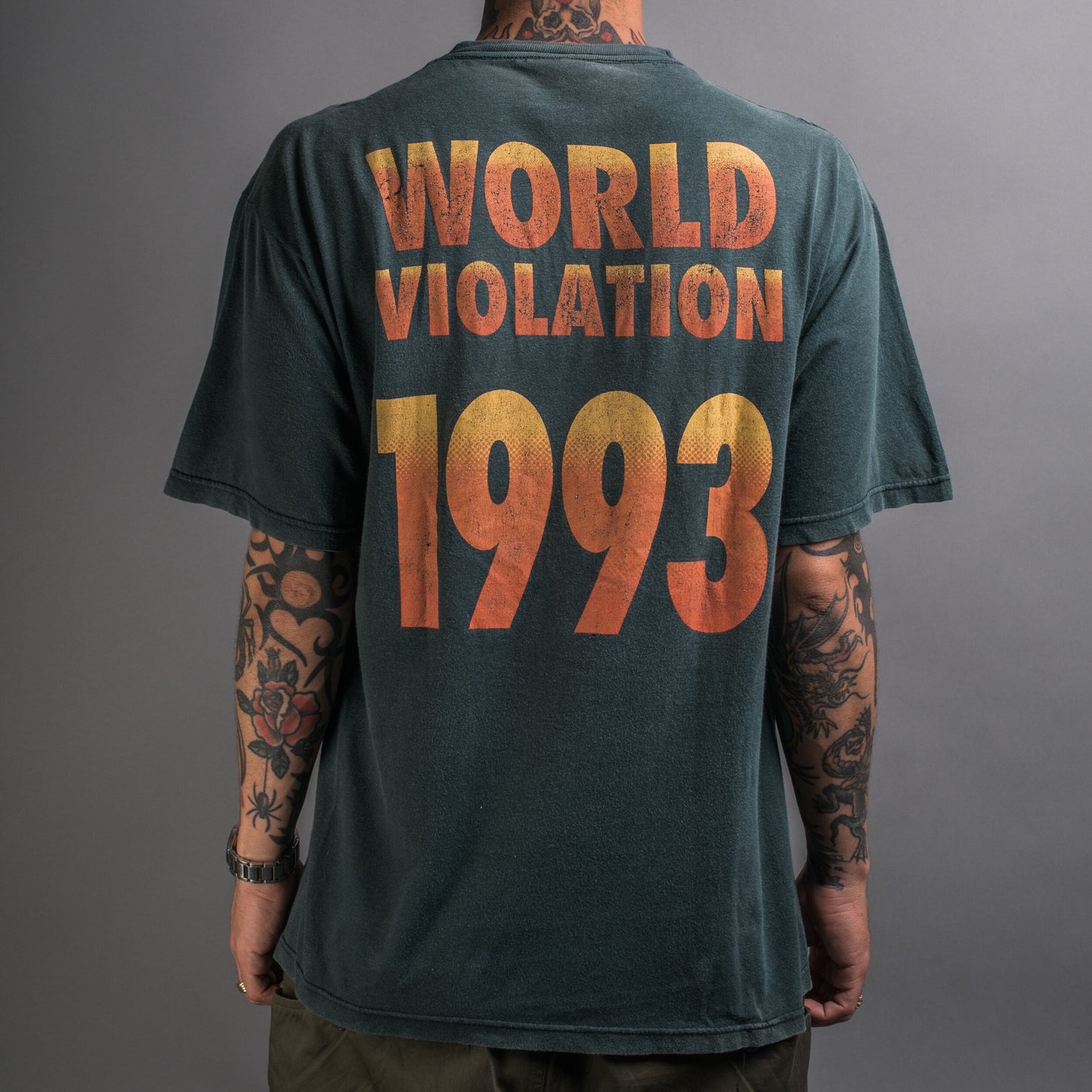 Vintage 1993 Benediction World Violation Tour T-Shirt