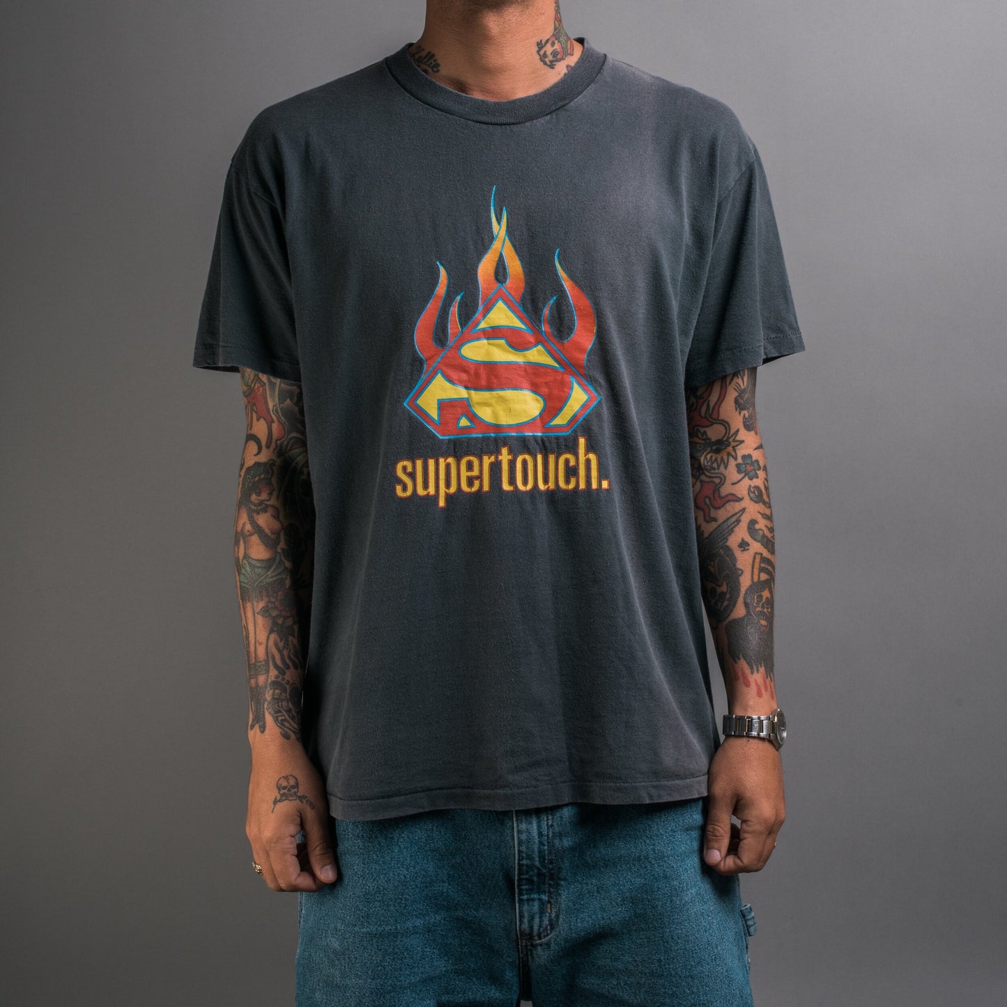 Vintage 90’s Supertouch Superman Rip T-Shirt