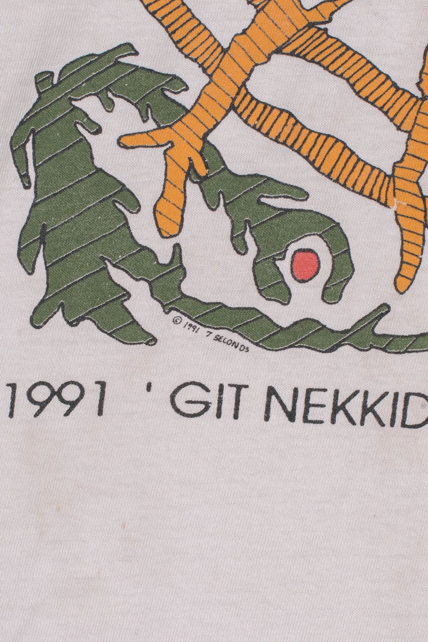 Vintage 1991 7 Seconds ‘Gig Nekkid’ Tour T-Shirt