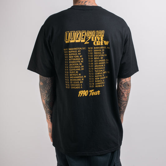 Vintage 1990 Luke And The 2 Live Crew Banned In The USA Tour T-Shirt