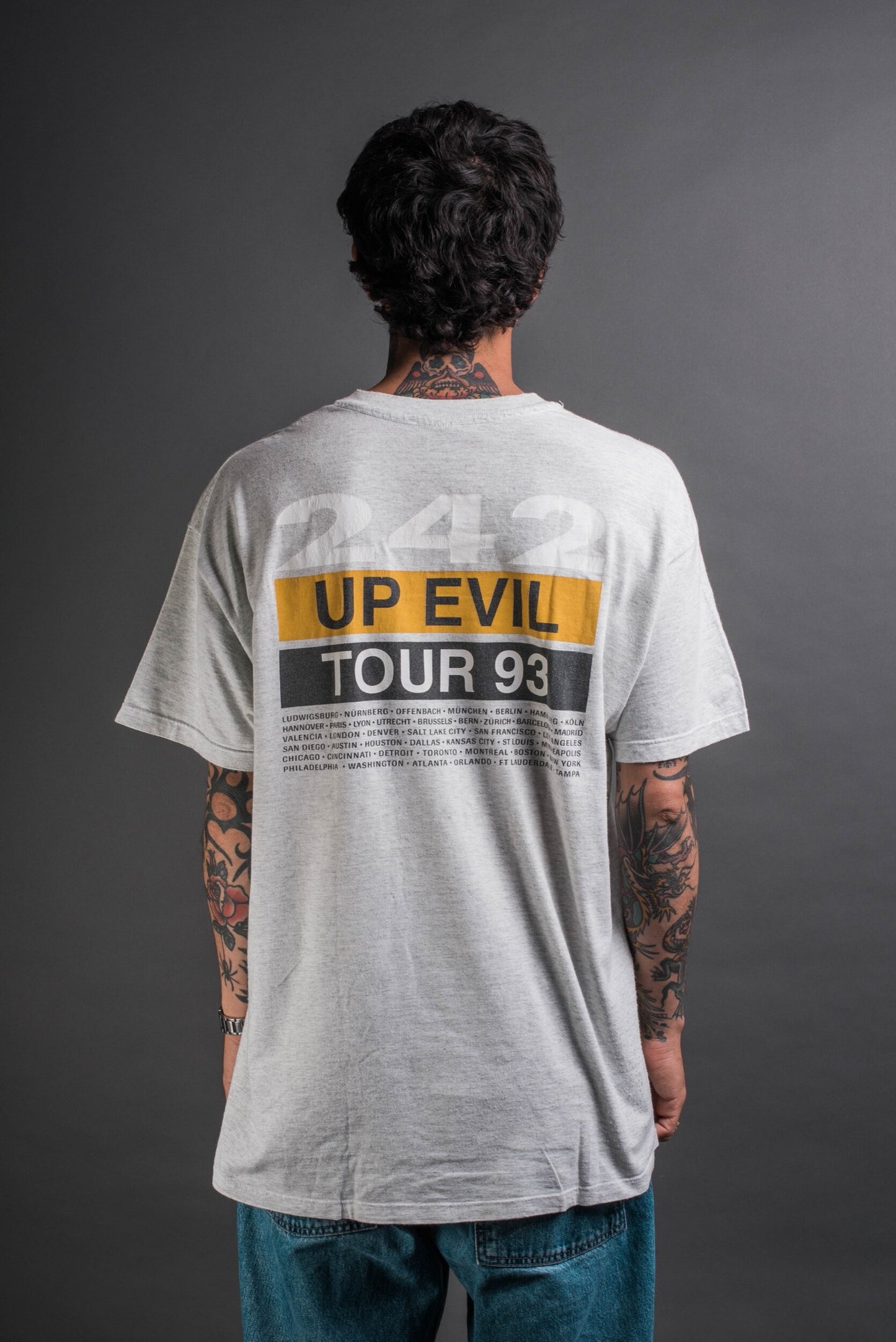 Vintage 1993 Front 242 Evil Tour T-Shirt