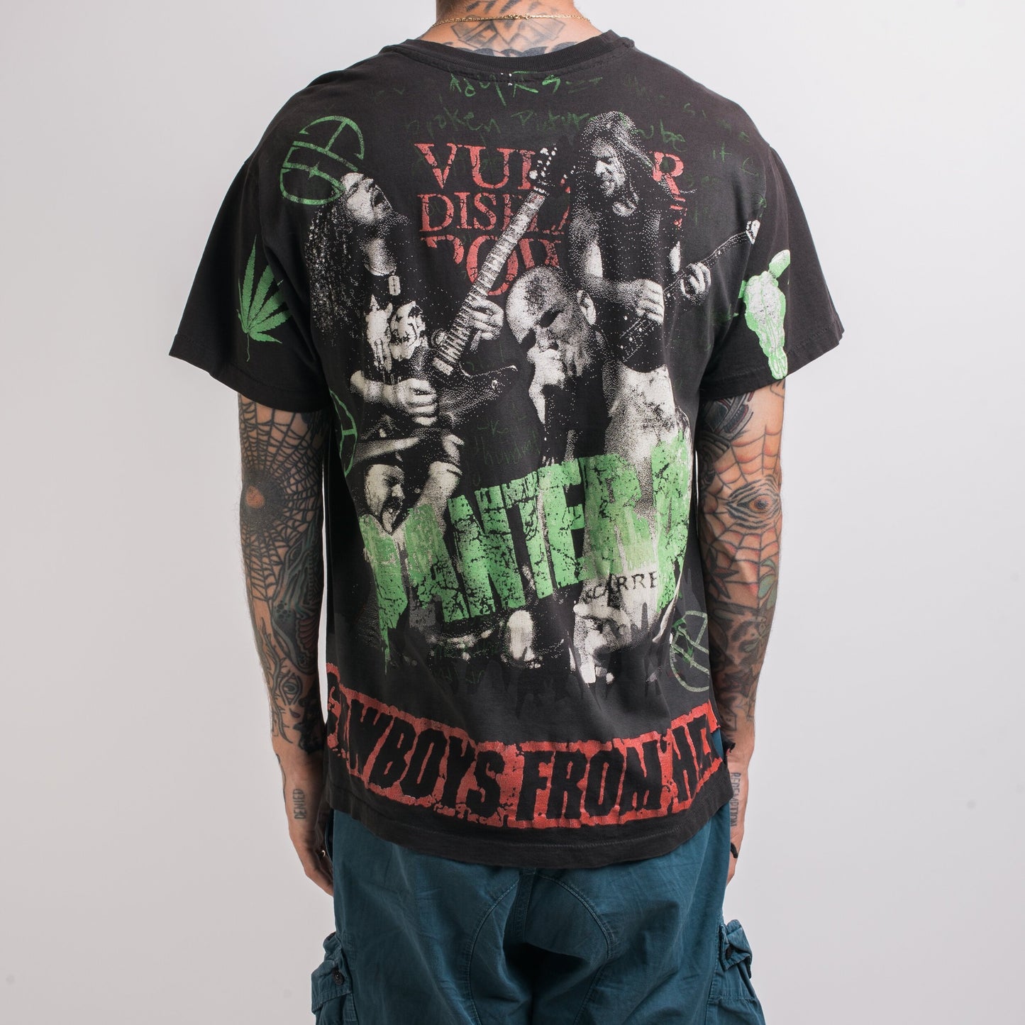 Vintage 1992 Pantera Vulgar Display Of Power All Over Print T-Shirt