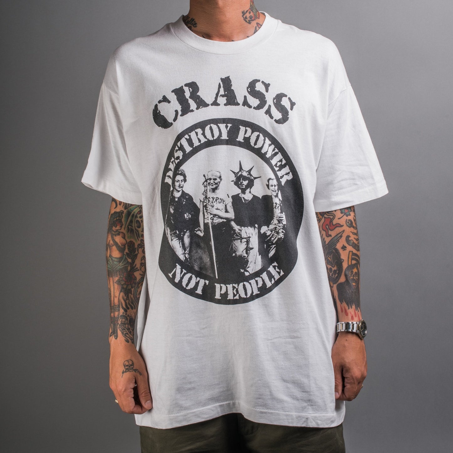 Vintage 90’s Crass Destroy Power Not People T-Shirt