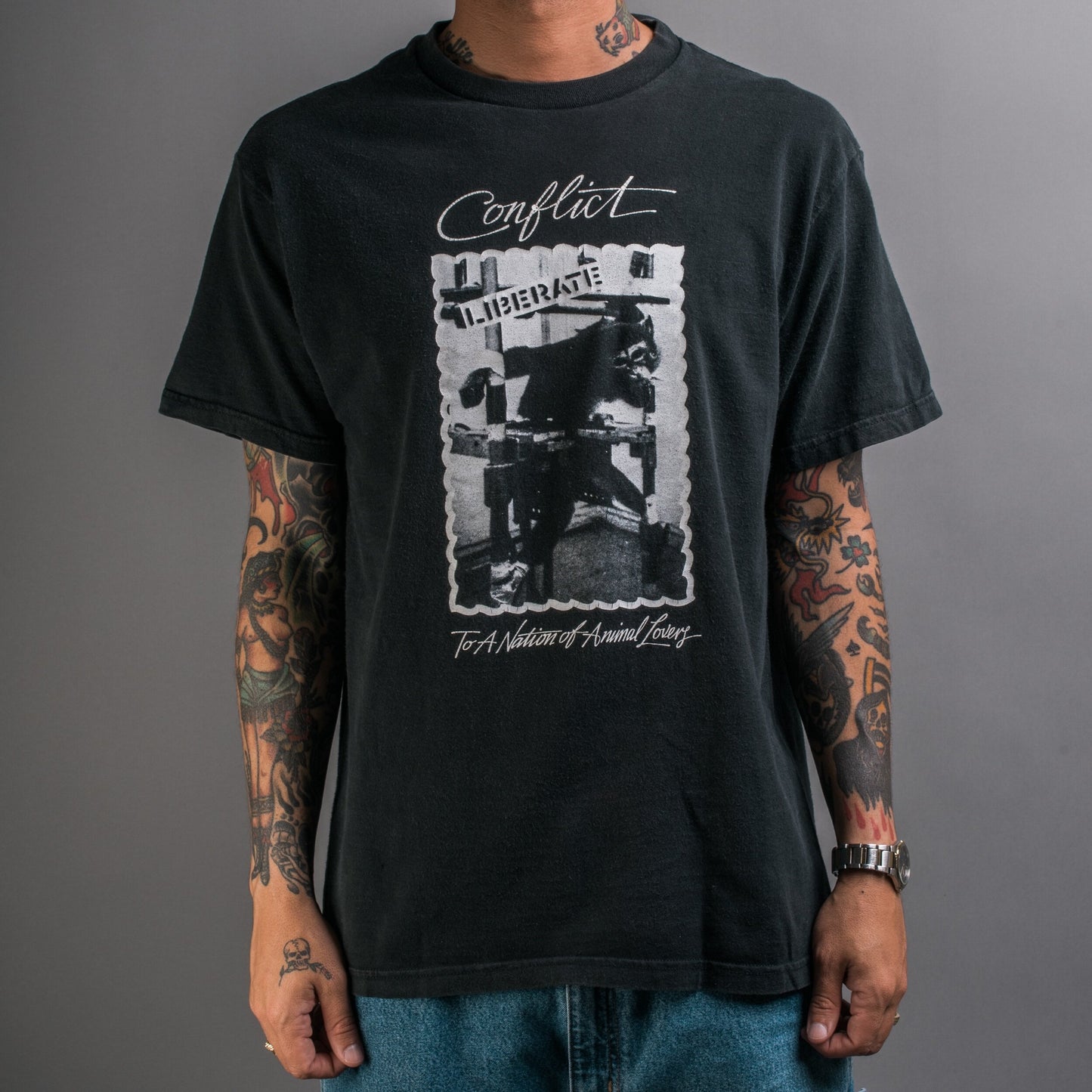 Vintage 90’s Conflict Liberate T-Shirt