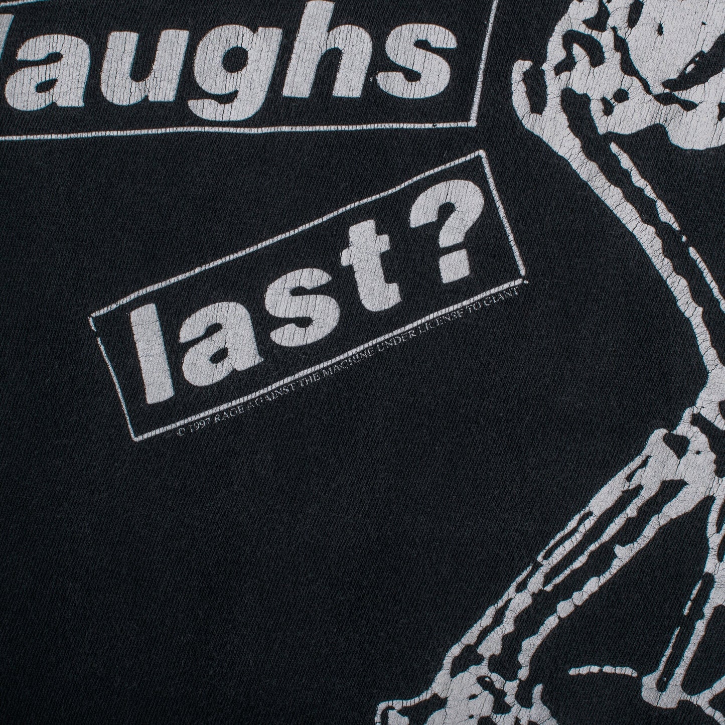 Vintage 1997 Rage Against The Machine Who Laughs Last Tour T-Shirt