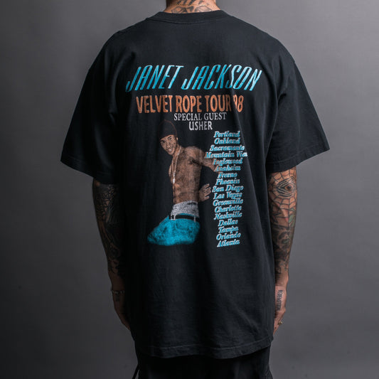 Vintage 1998 Janet Jackson Velvet Rope Tour Boot T-Shirt