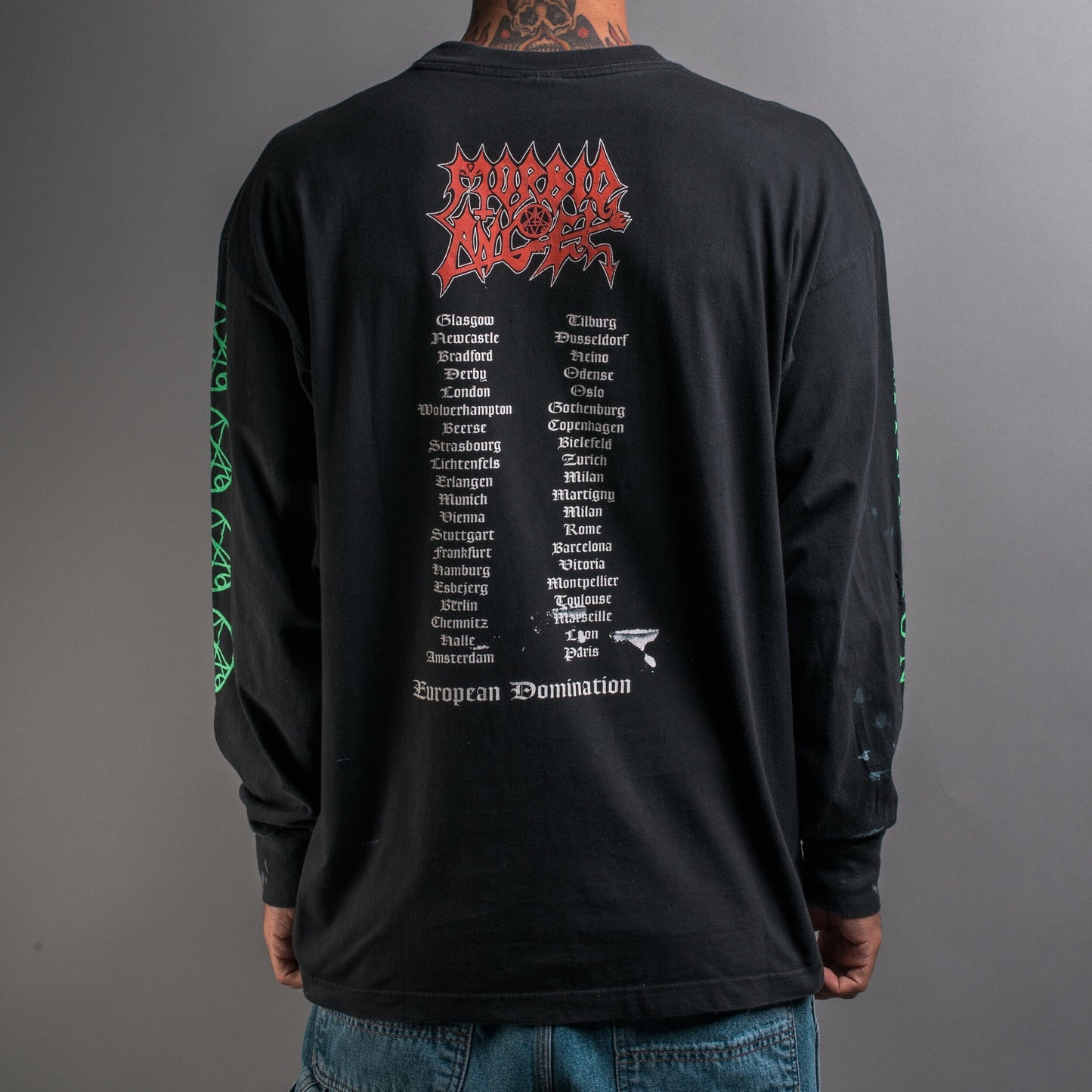 Vintage 1995 Morbid Angel European Domination Tour Longsleeve