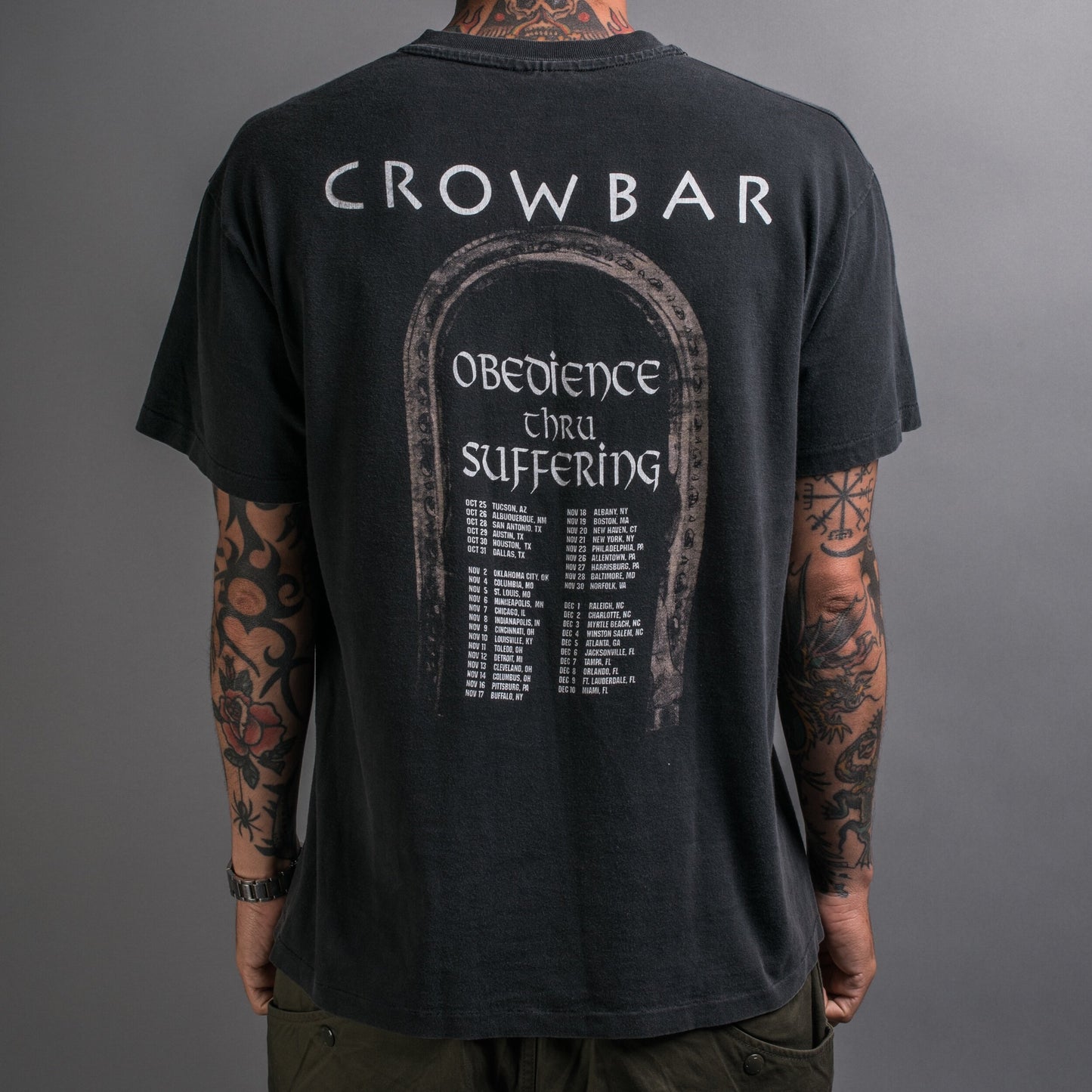 Vintage 90’s Crowbar Obedience Thru Suffering Tour T-Shirt