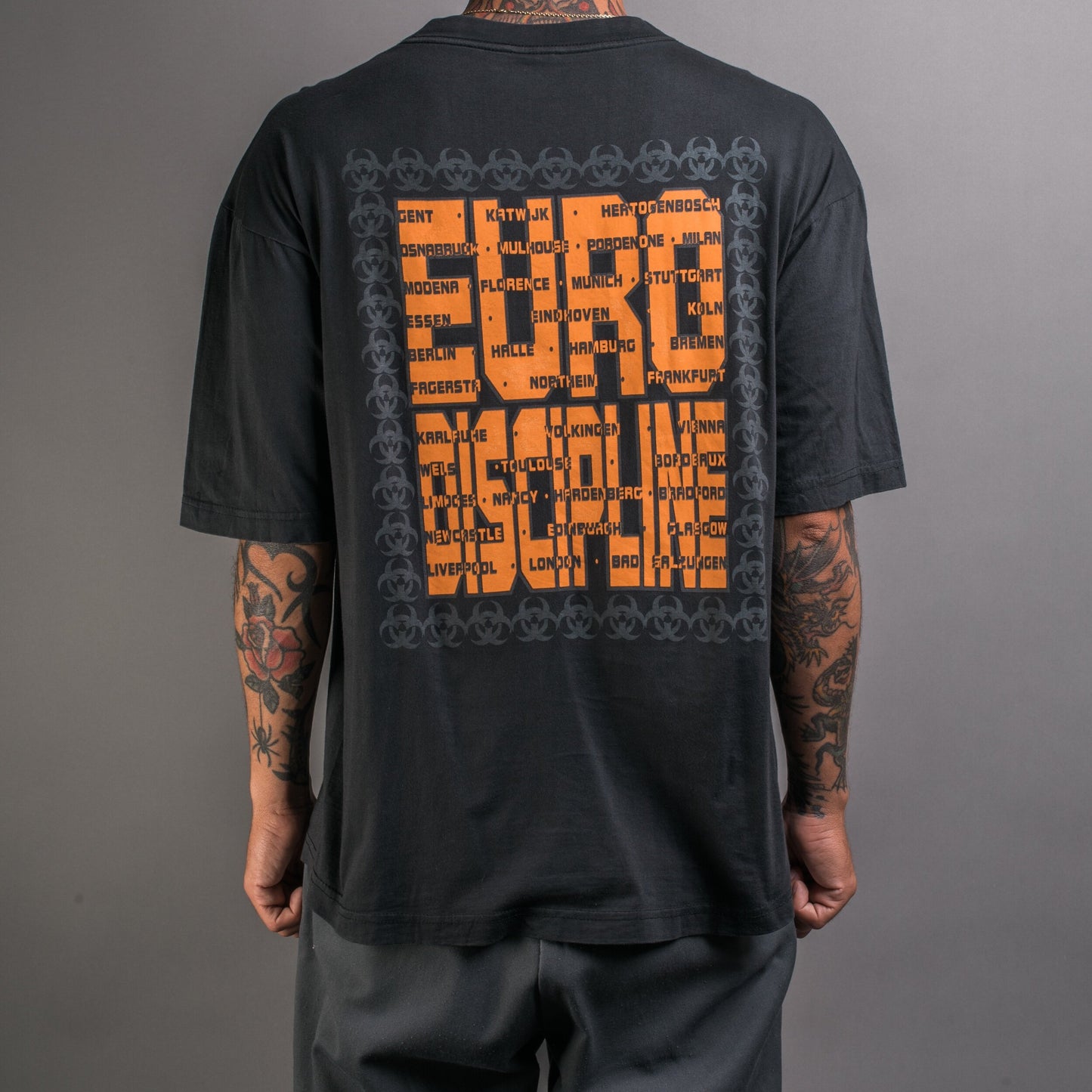 Vintage 1993 Biohazard Euro Discipline Tour T-Shirt