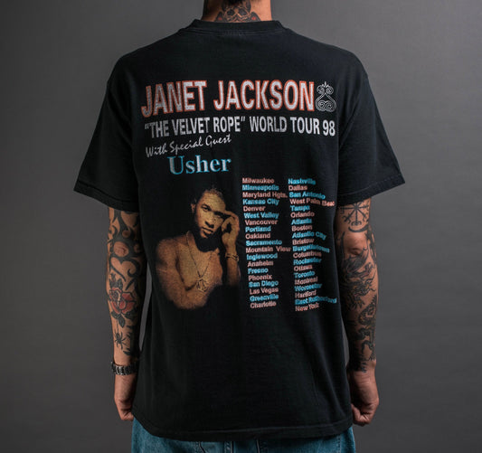 Vintage 1998 Janet Jackson The Velvet Rope Tour T-Shirt