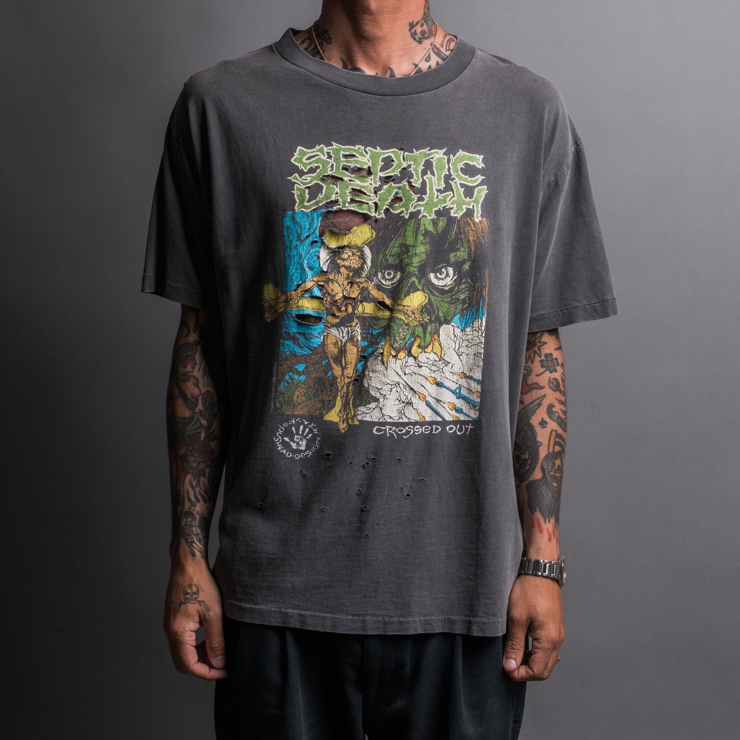Vintage 90’s Septic Death Crossed Out T-Shirt
