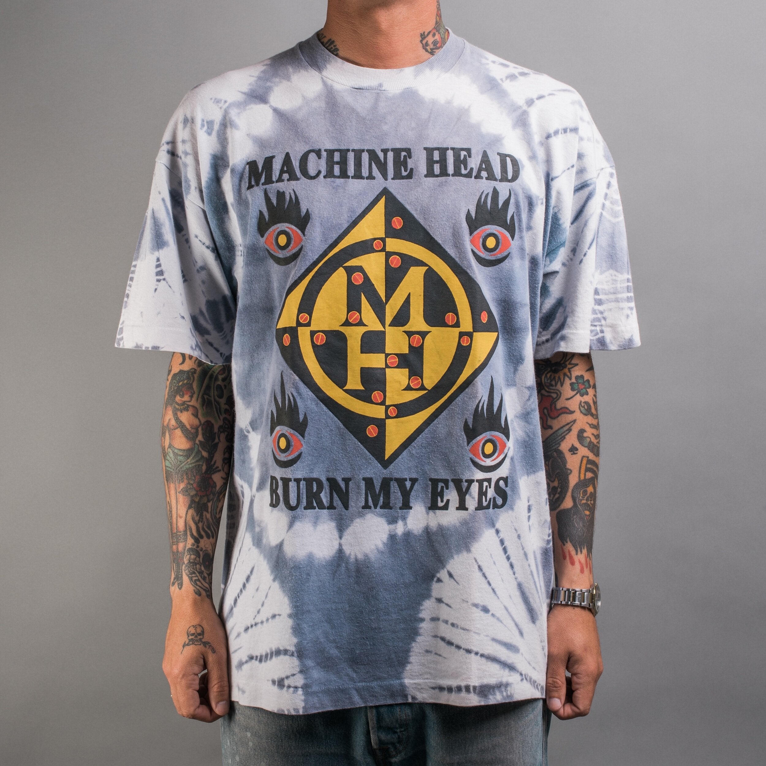Vintage 90's Machine Head Burn My Eyes Tie Dye T-Shirt – Mills
