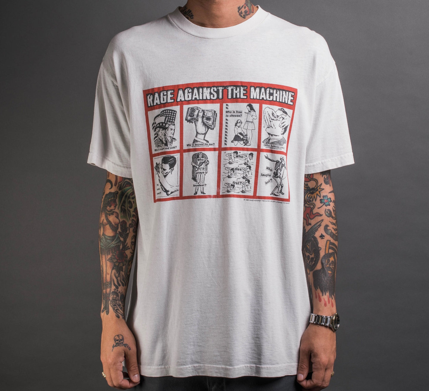 Vintage 1999 Rage Against The Machine Barbara Kruger T-Shirt