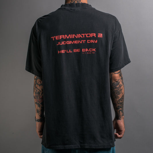 Vintage 1990 Terminator 2 Judgement Day Movie Promo T-Shirt