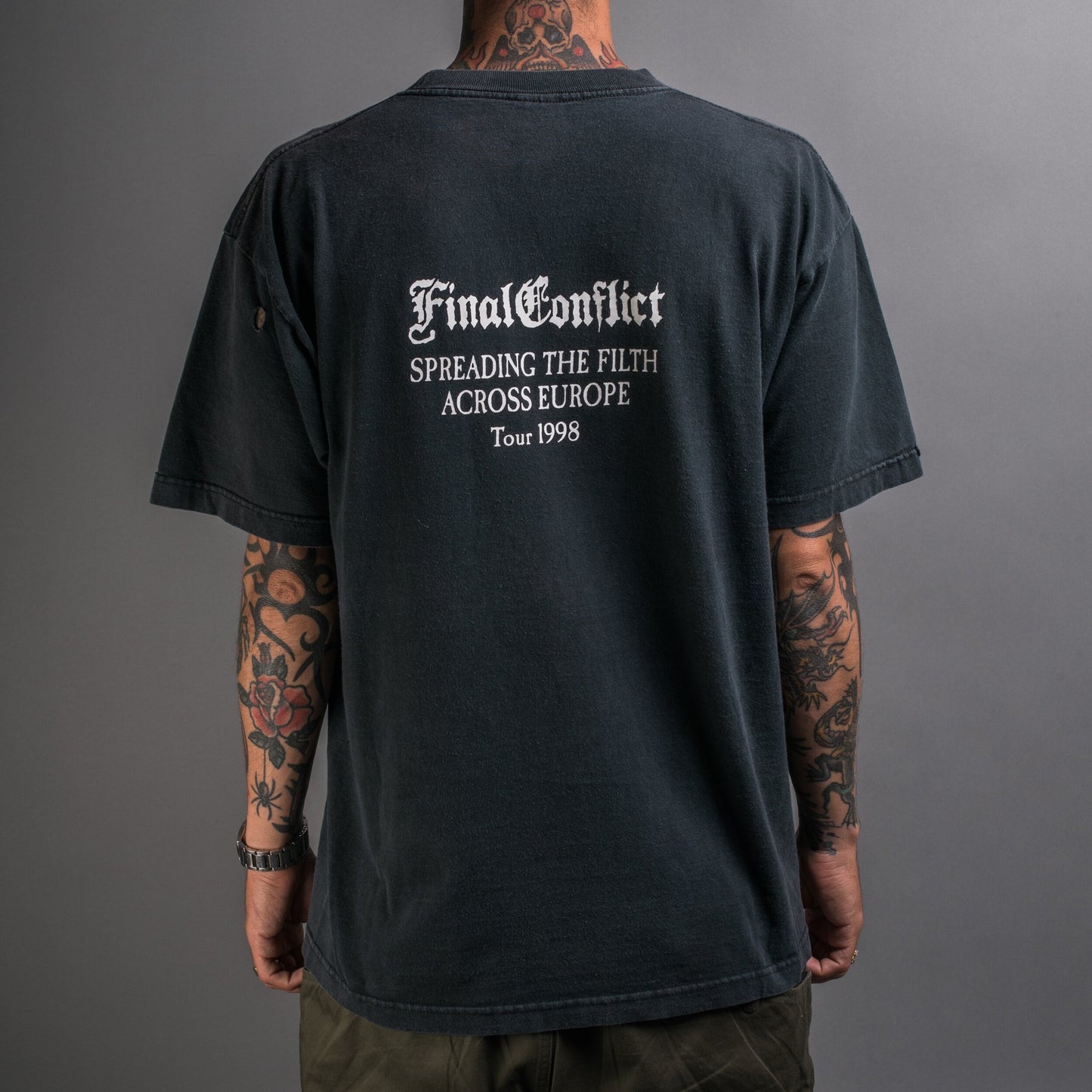 Vintage 1998 Final Conflict Euro Tour T-Shirt