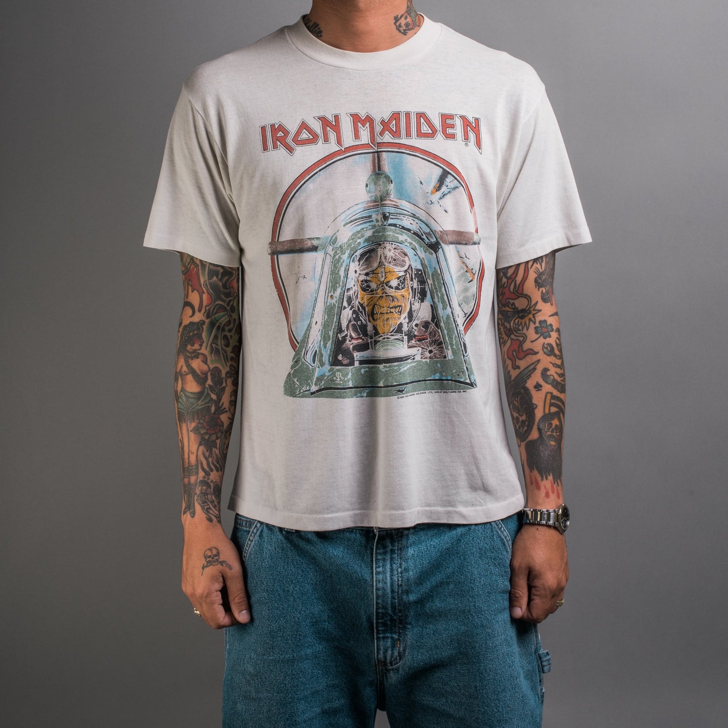 Vintage 1984 Iron Maiden Aces High T-Shirt