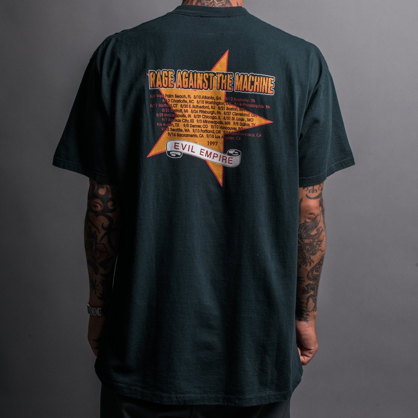 Vintage 1997 Rage Against The Machine Evil Empire Tour T-Shirt