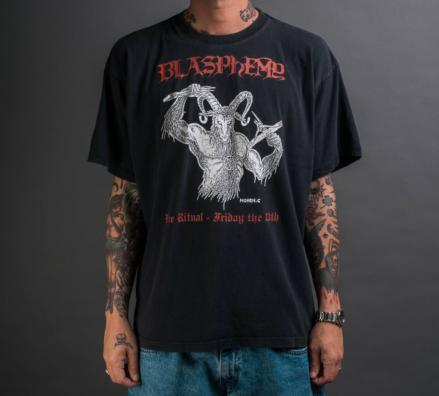 Vintage Blasphemy Live Ritual - Friday The 13th T-Shirt