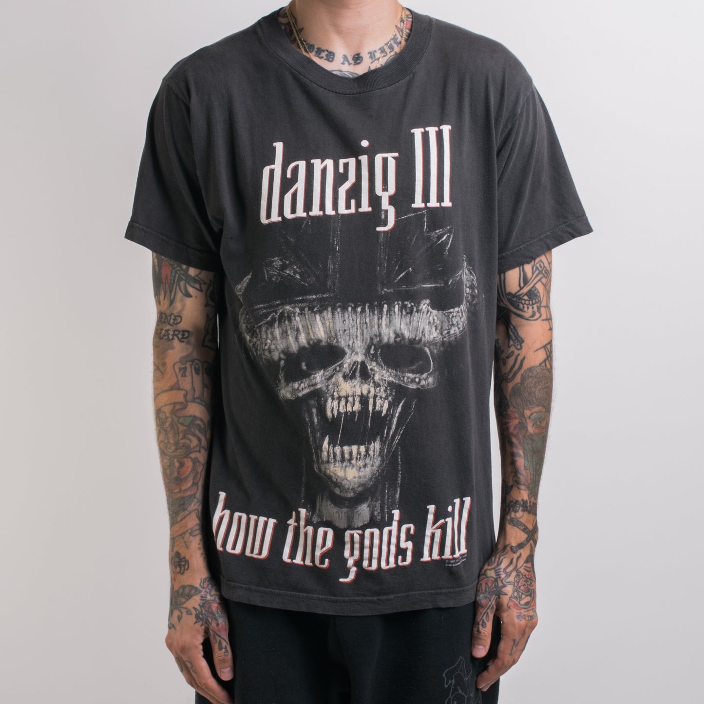 Vintage 1992 Danzig Dirty Black Summer Euro Tour T-Shirt