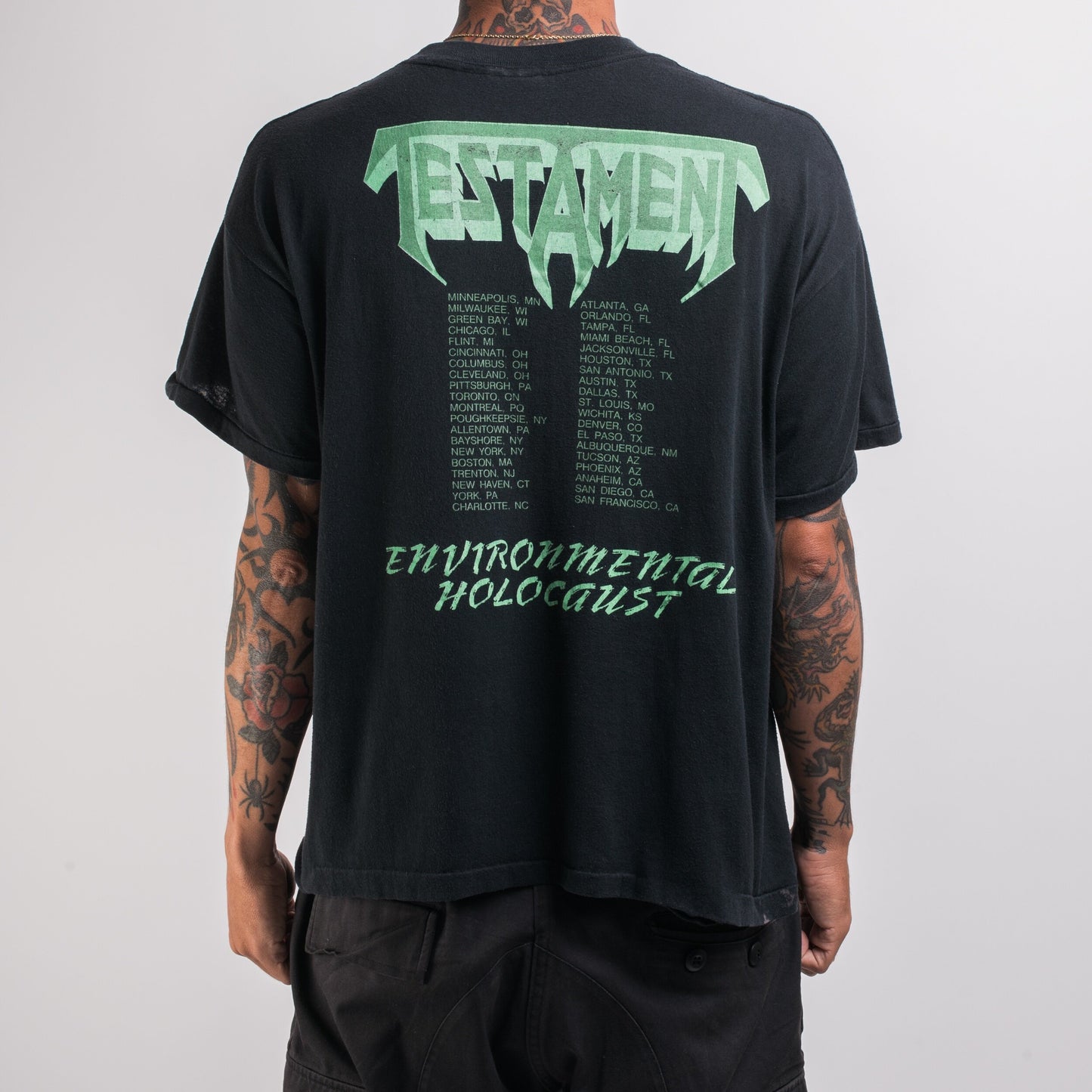 Vintage 1989 Testament Greenhouse Effect Tour T-Shirt