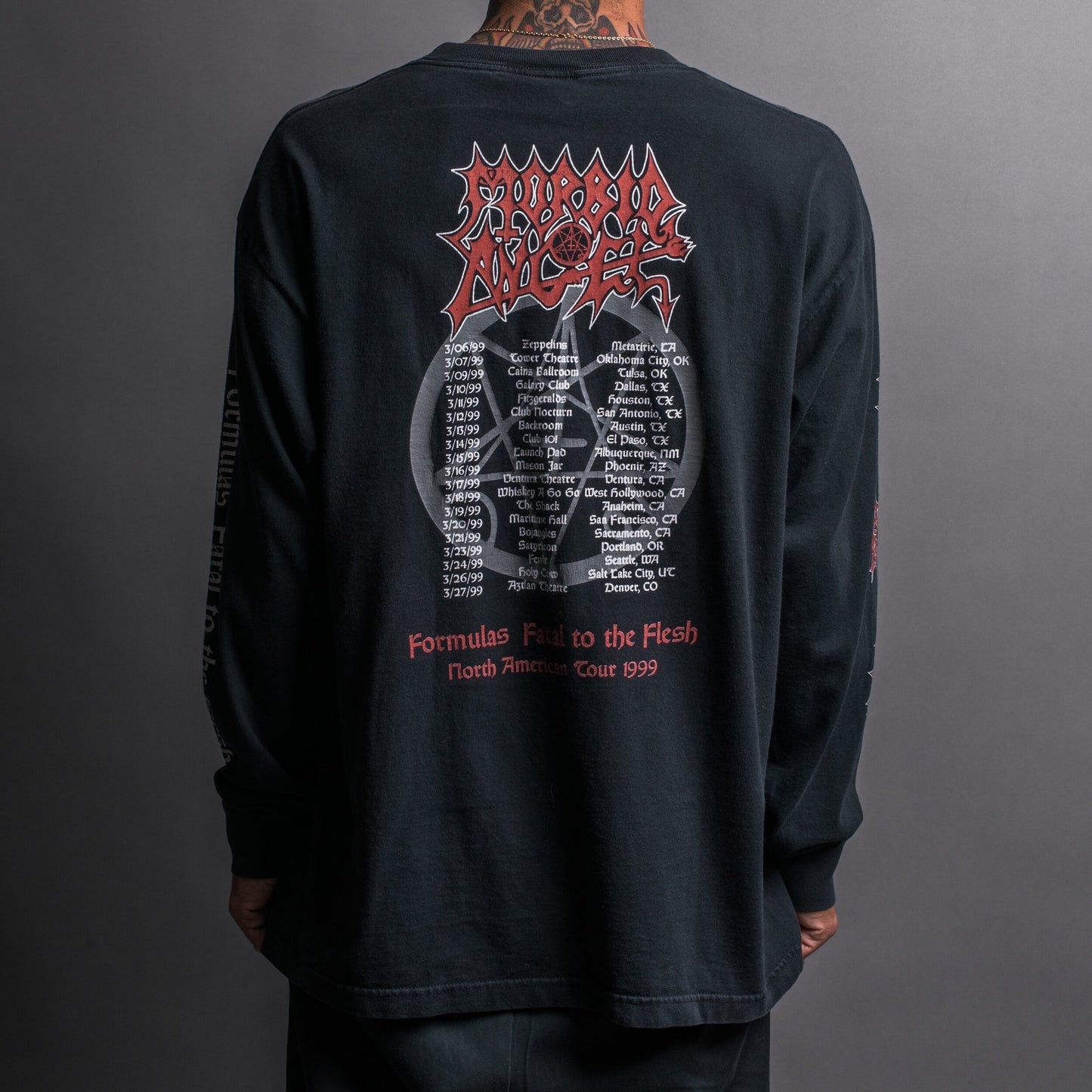 Vintage 1999 Morbid Angel Formulas Fatal To The Flash Tour Longsleeve