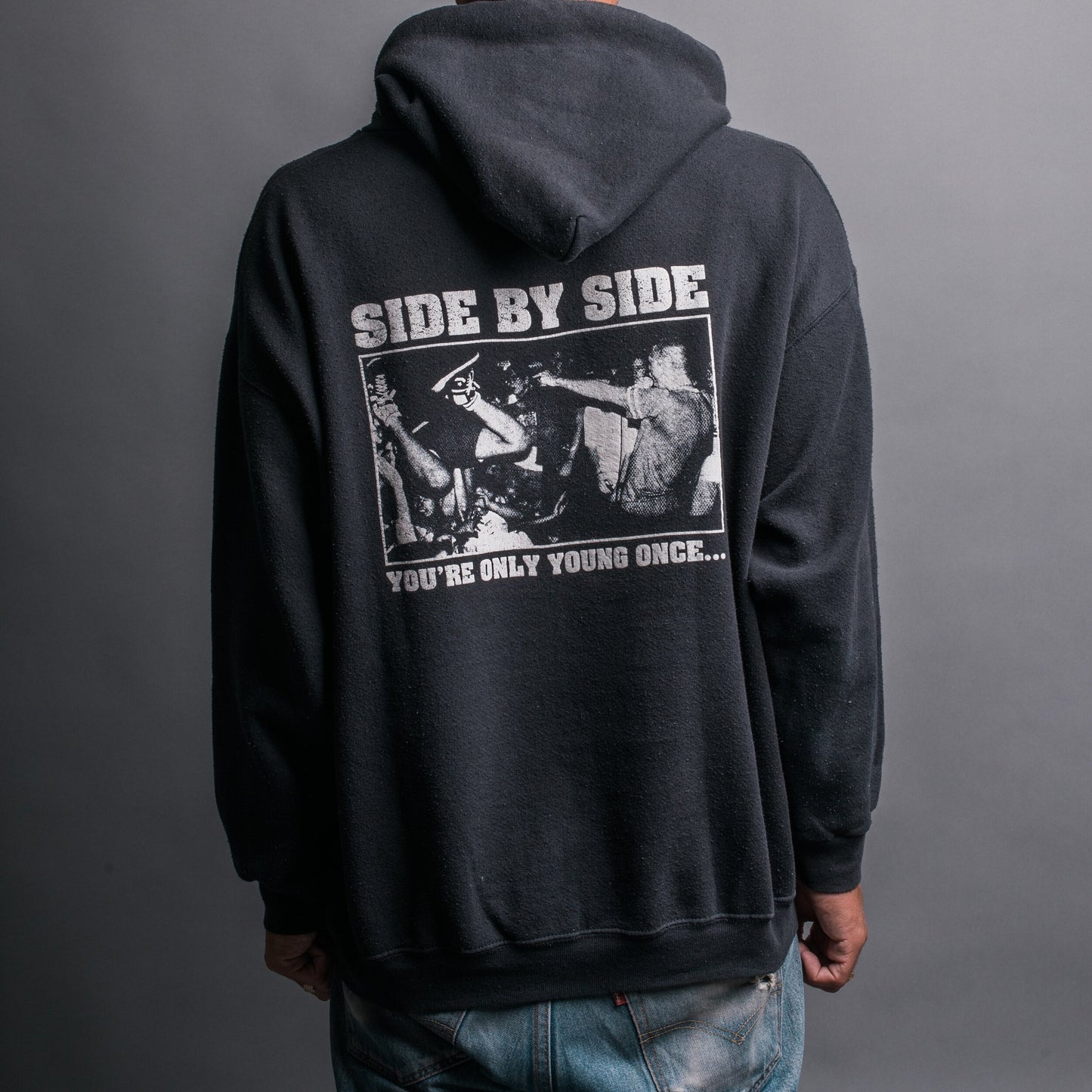 Vintage 90’s Side By Side You’re Only Young Once Hoodie