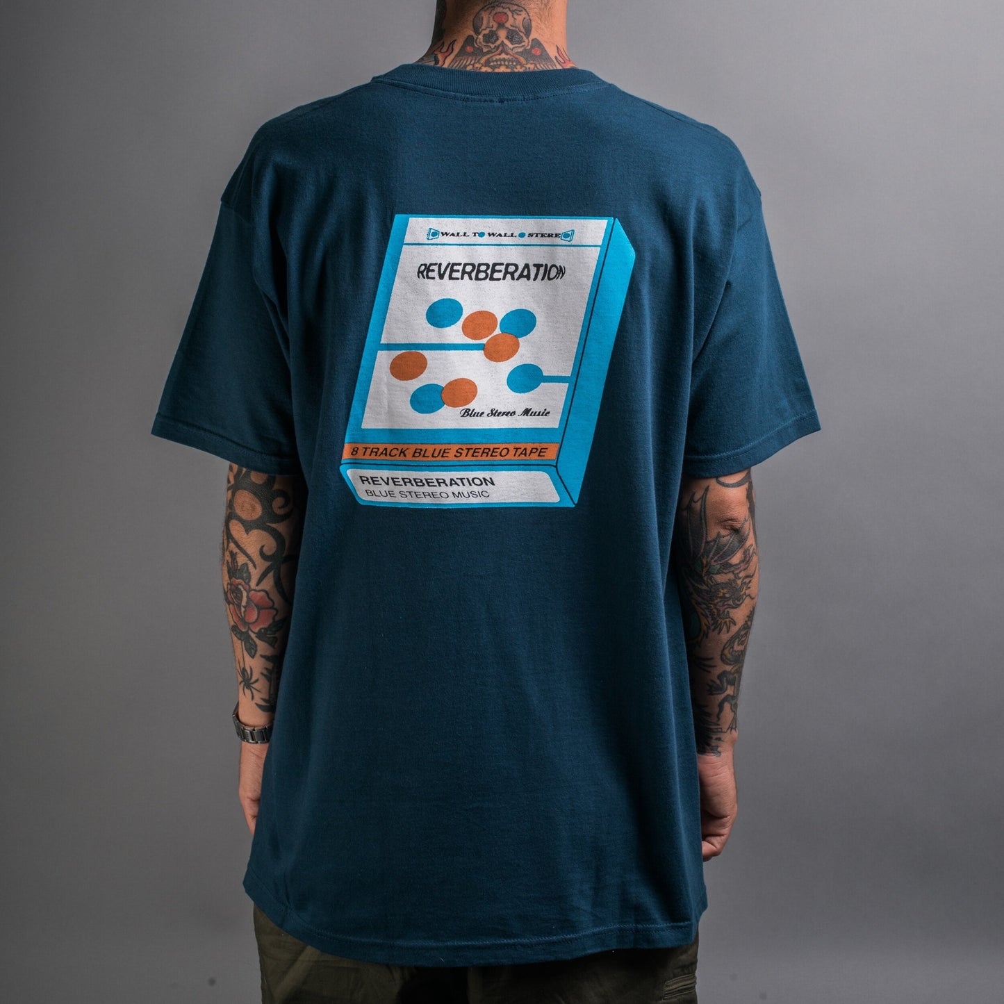 Vintage 90’s Reverberation Blue Stereo Music T-Shirt
