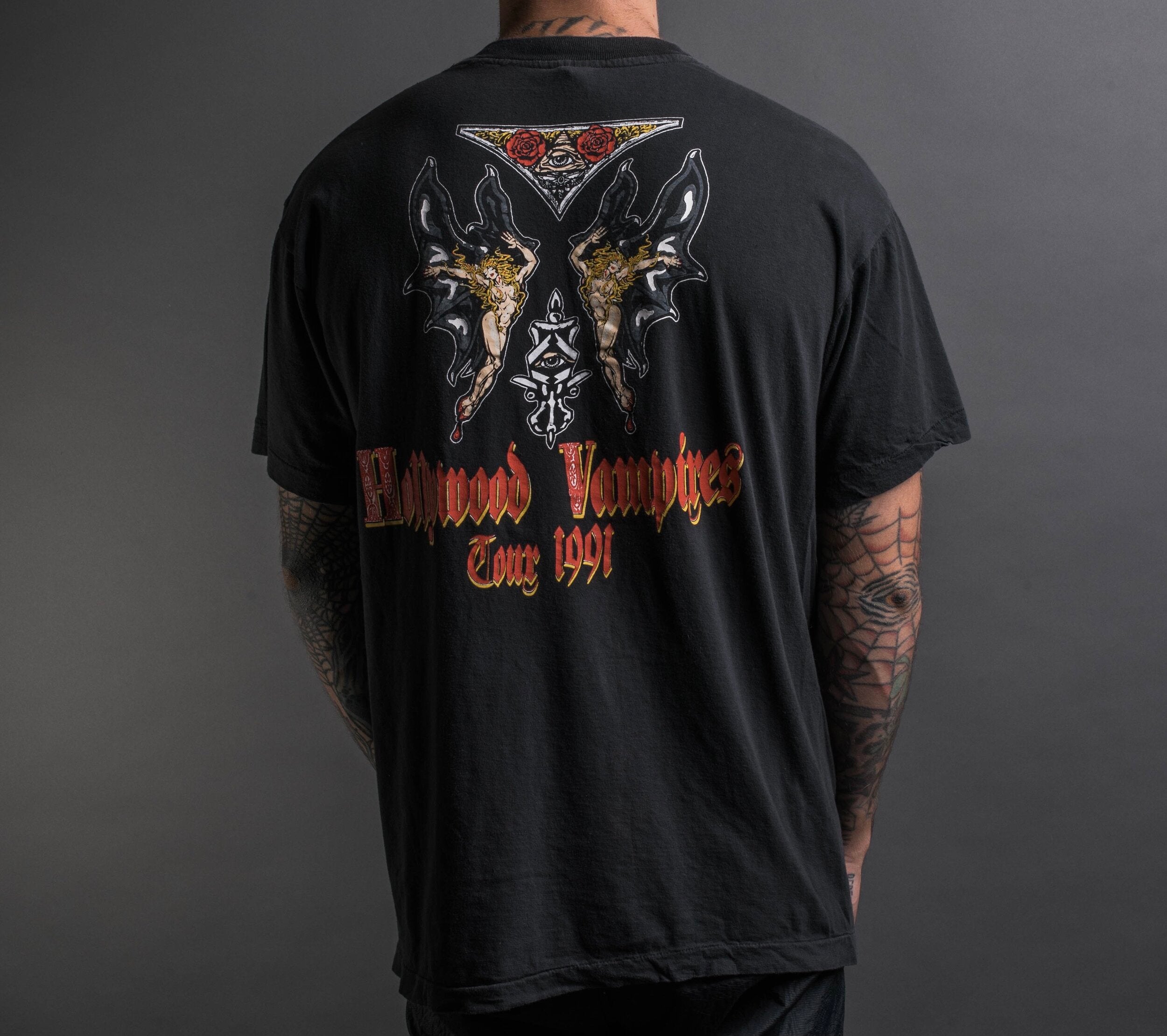 Vintage 1991 LA Guns Hollywood Vampires Tour T-Shirt – Mills