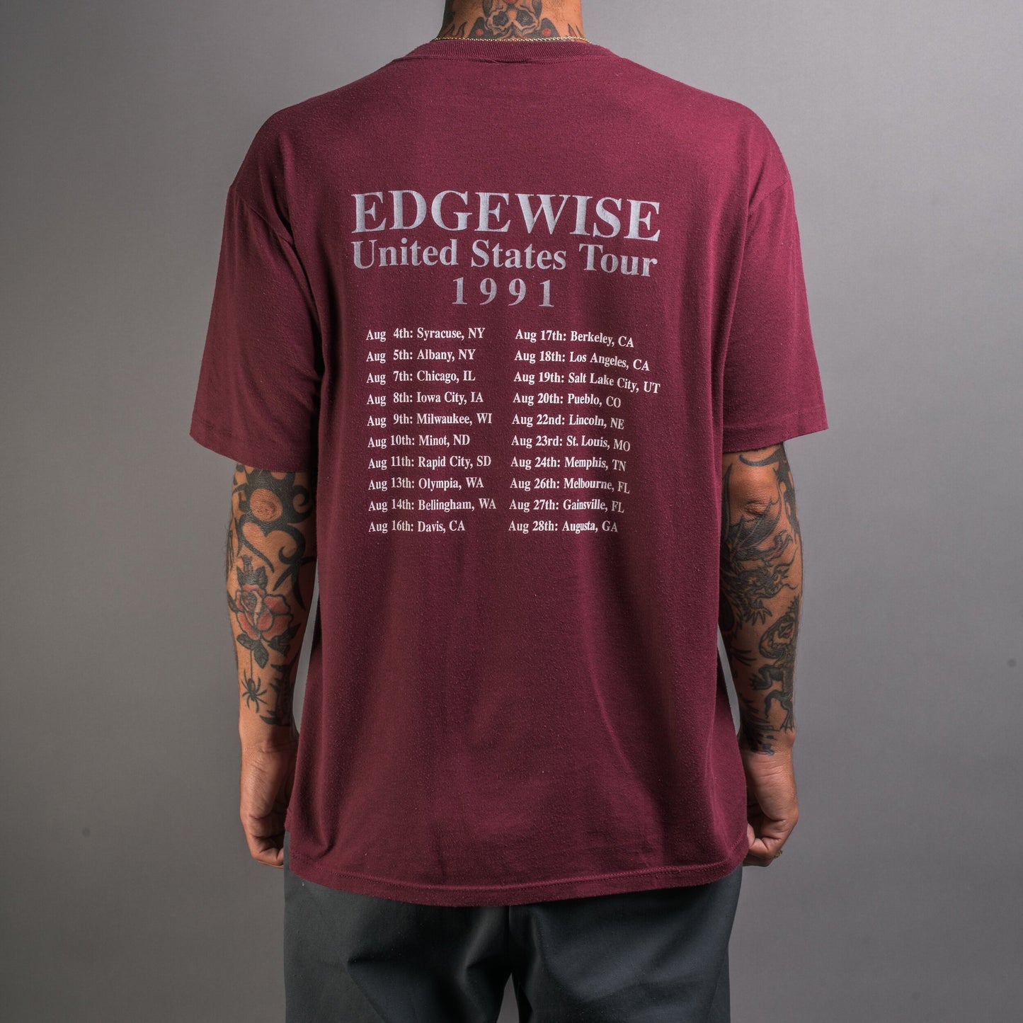 Vintage 1991 Edgewise Tour T-Shirt