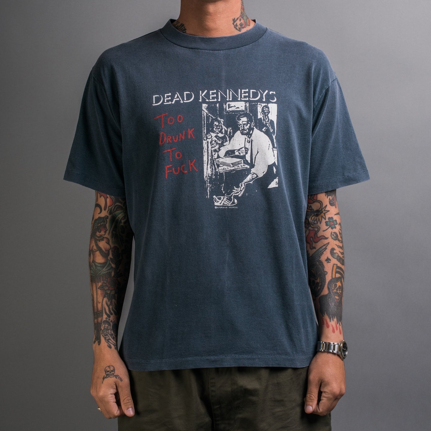Vintage 90’s Dead Kennedys Too Drunk To Fuck T-Shirt