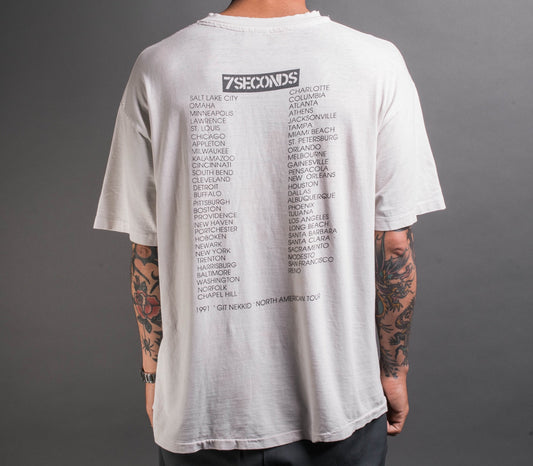 Vintage 1991 7 Seconds ‘Gig Nekkid’ Tour T-Shirt