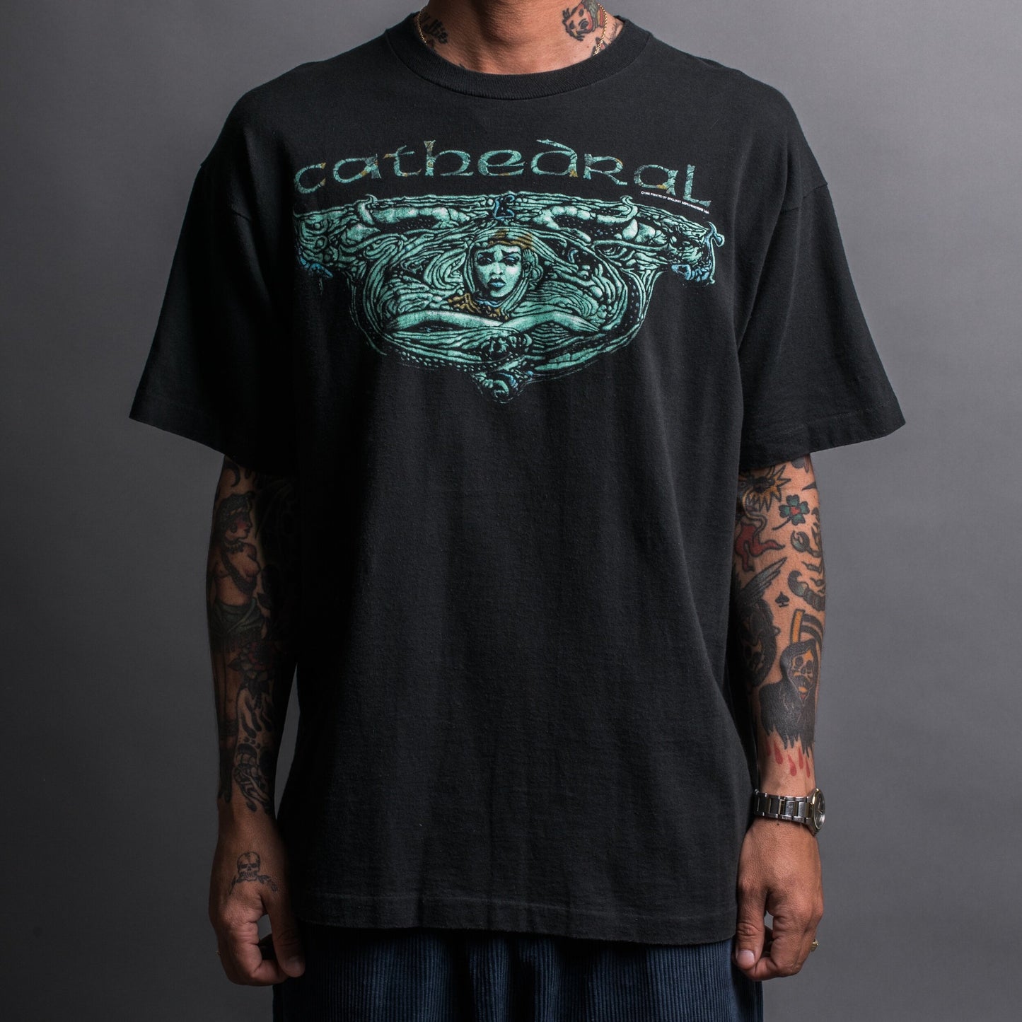 Vintage 1992 Cathedral Campaign For Musical Destruction Tour T-Shirt