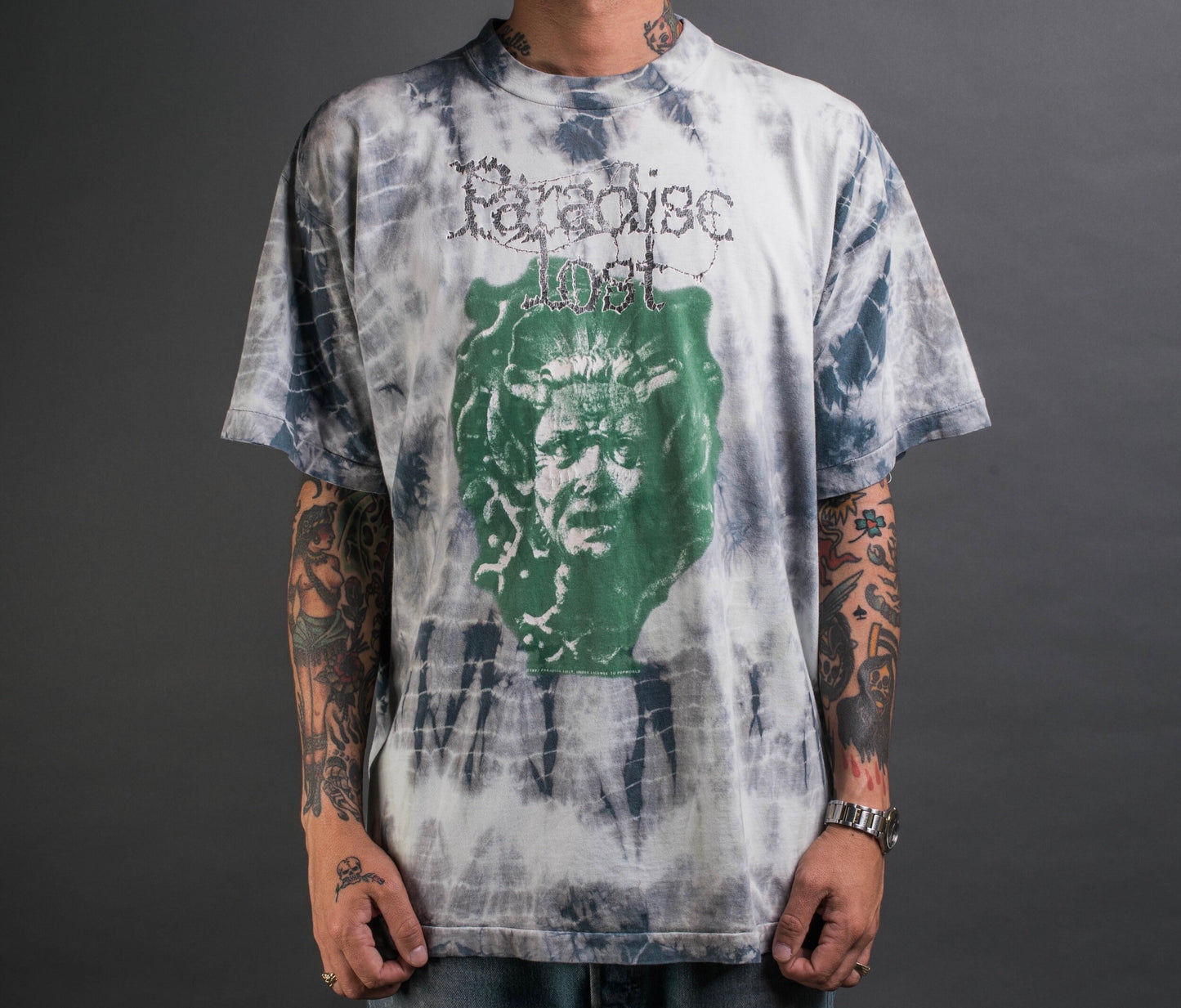 Vintage 1992 Paradise Lost Bleach Dye T-Shirt