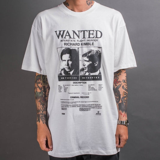 Vintage 1994 The Fugitive Movie Promo T-Shirt