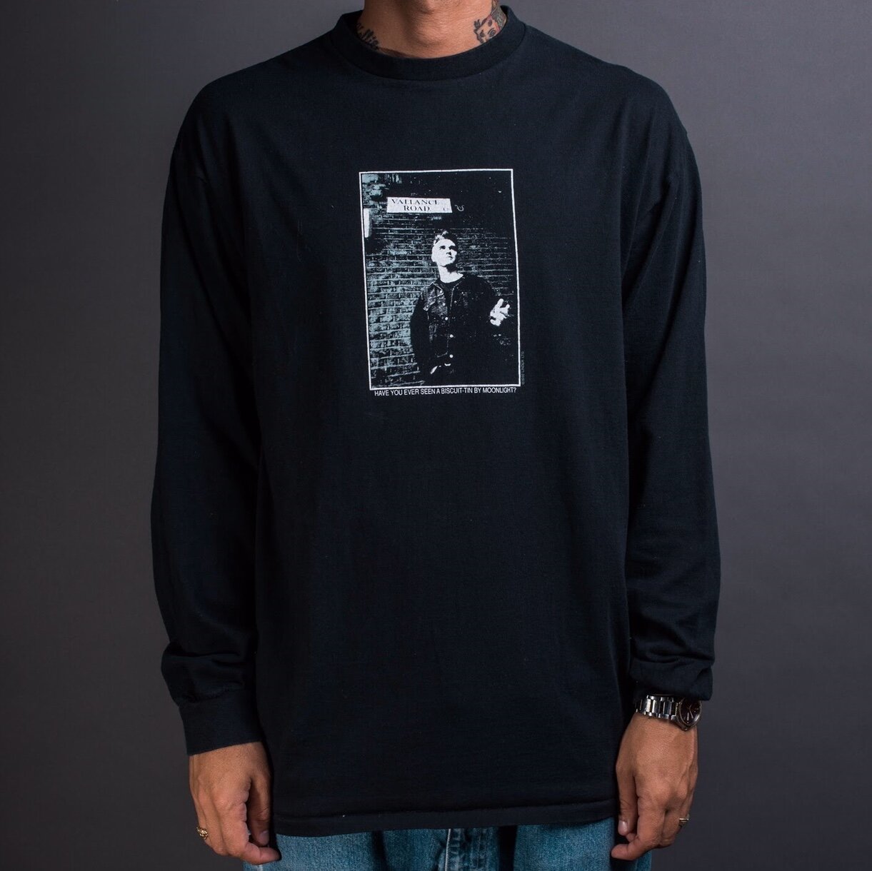 Vintage 1992 Morrissey Have You Ever Seen a Biscuit-Tin by Moonlight Longsleeve